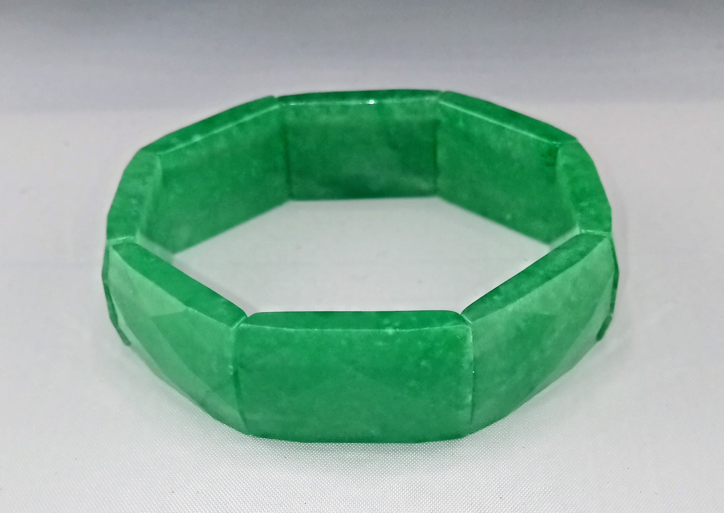 Bracelet Green Jade Section 6.5-7.5 inch