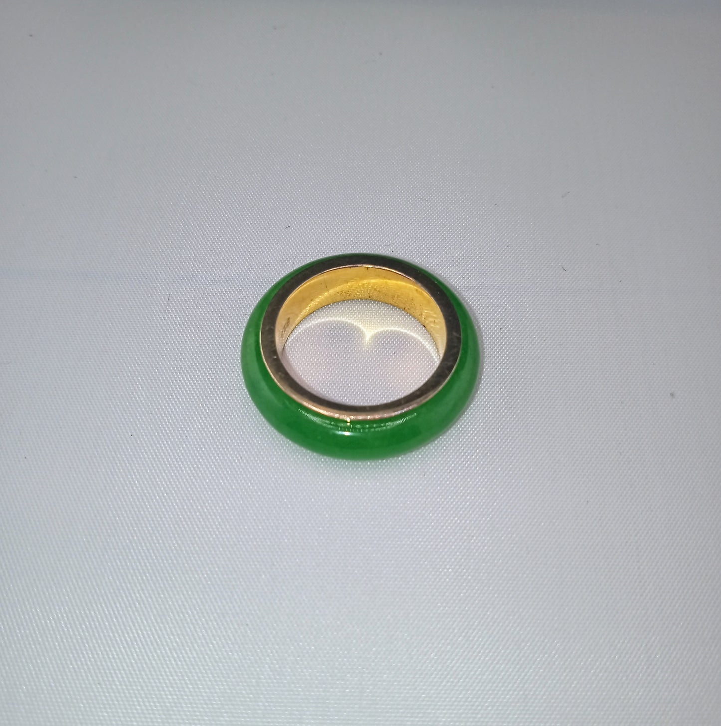 ring green jade spinner band