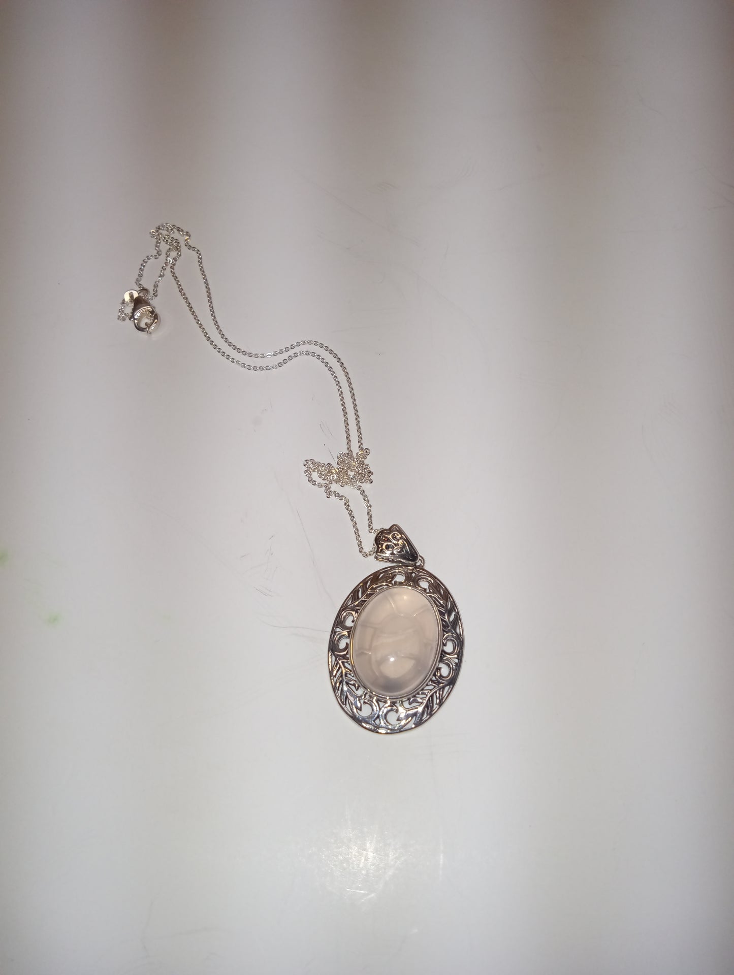 rose quartz necklace pendant