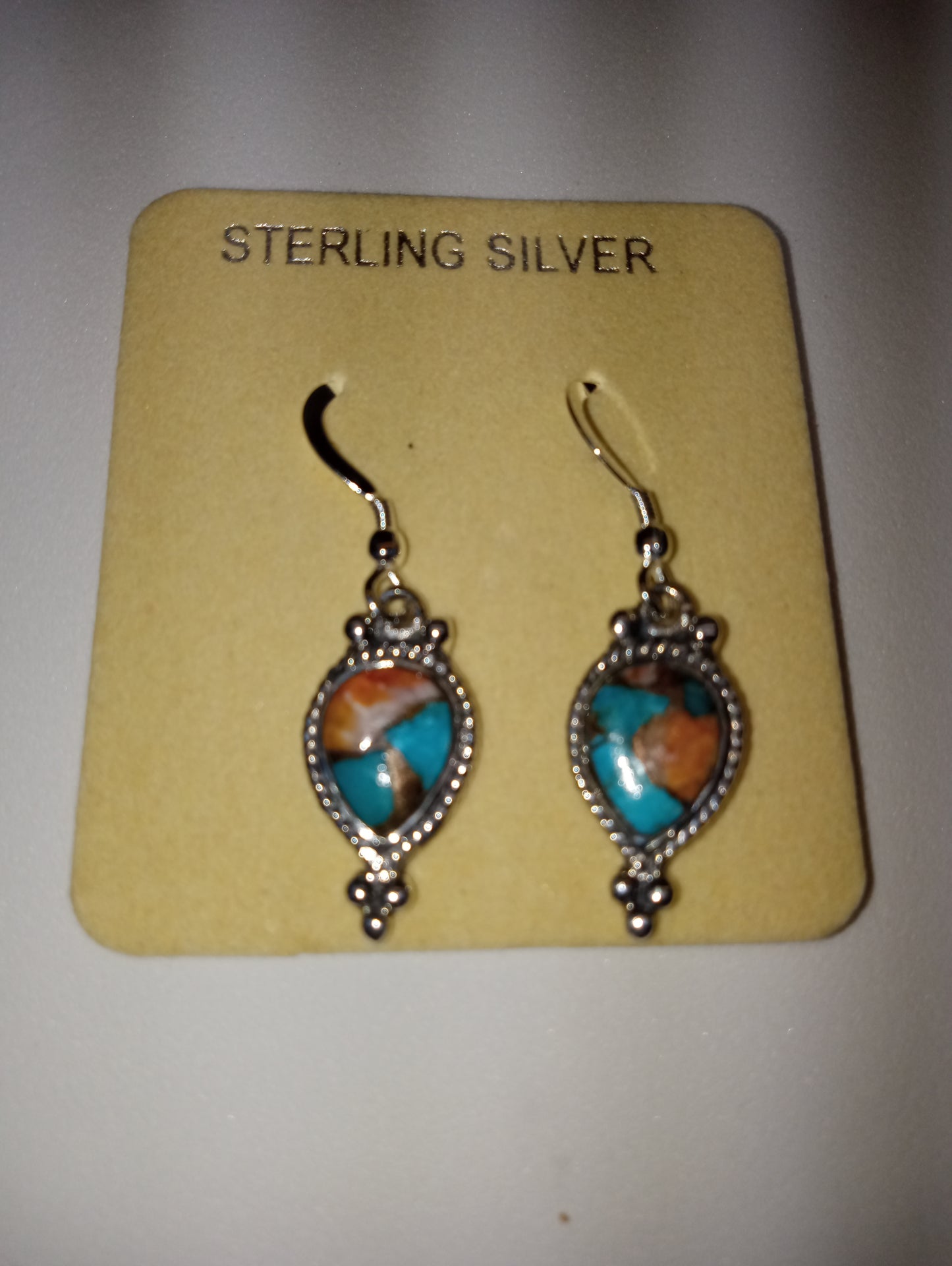 Santa Fe Style Spiney Turquoise earrings