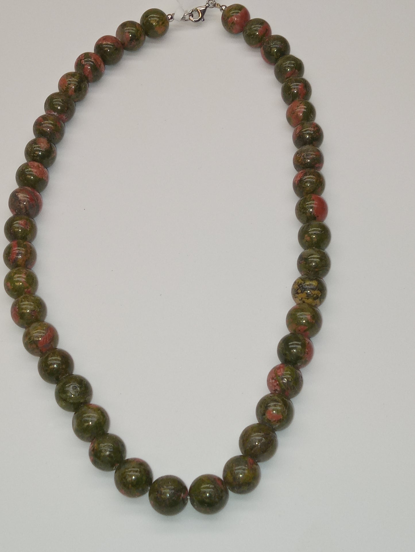 Unakite beaded necklace