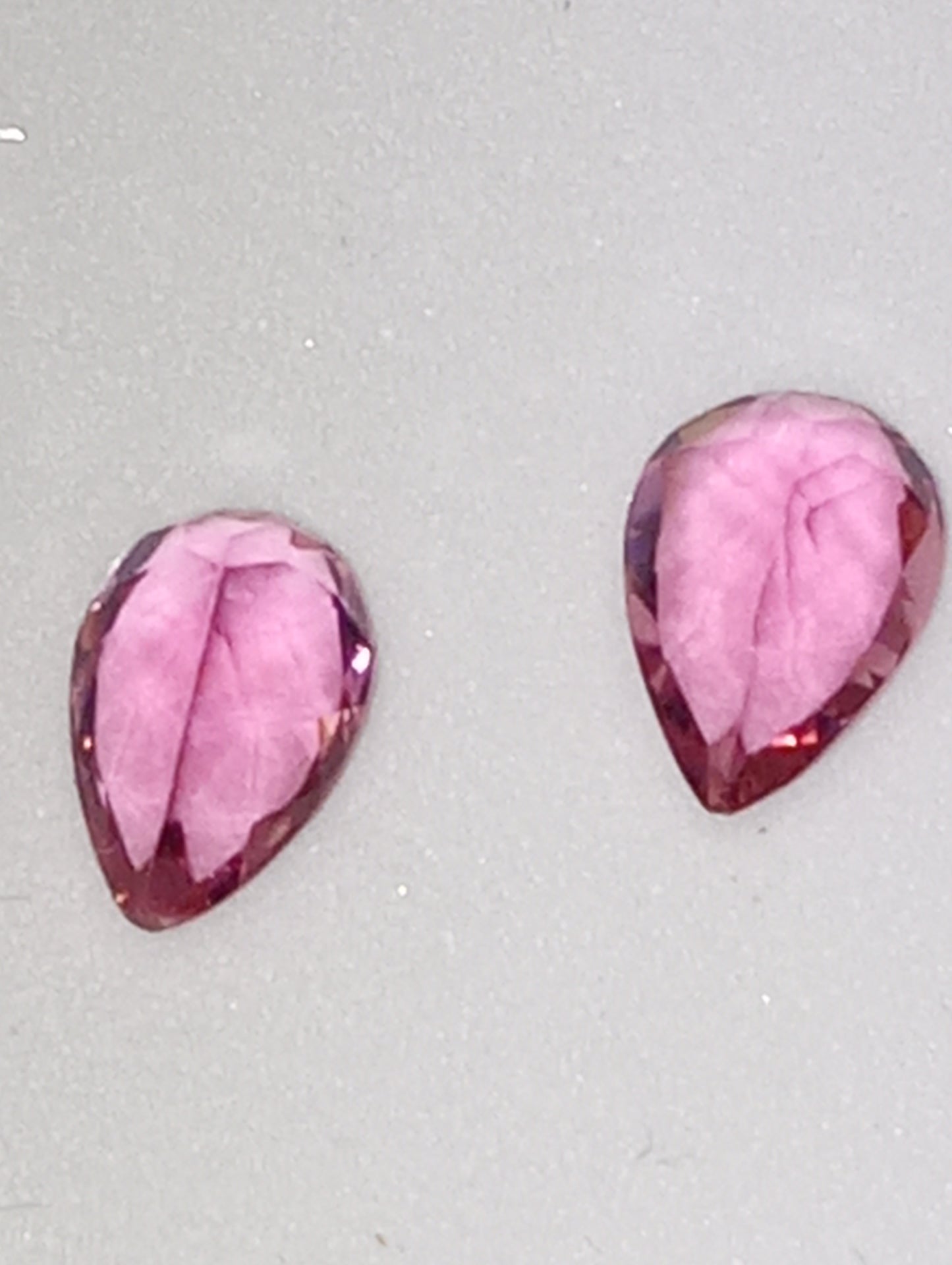 tourmaline gemstones pink apx 8mmx5mm pear shape, apx 2ct