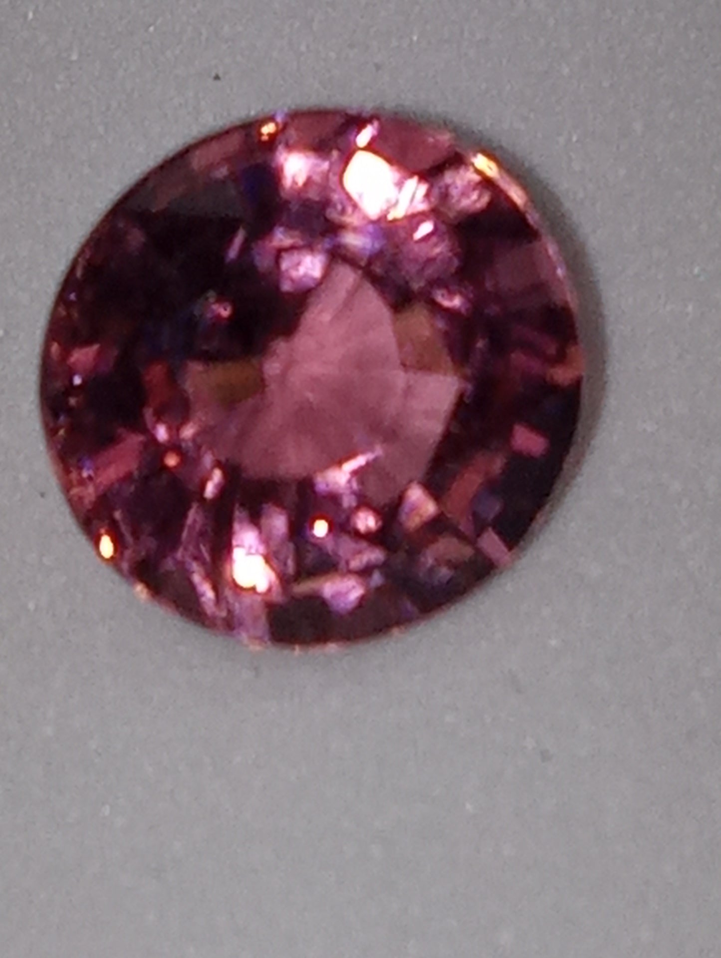 tourmaline gemstone pink, 8mm round cut, 2.16ct