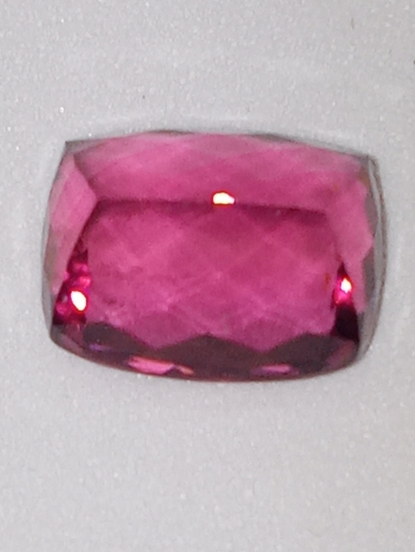 tourmaline gemstone rubilite 10mmx8mm , cushion shape 3.45cts