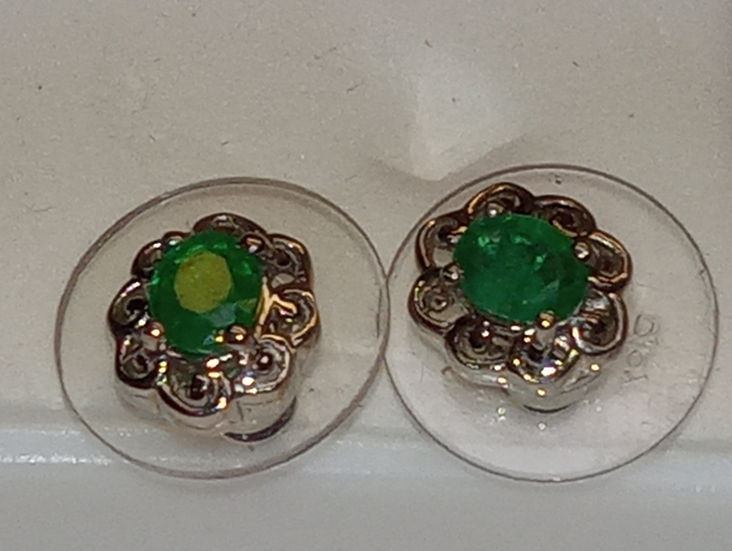 earrings sterling silver emerald