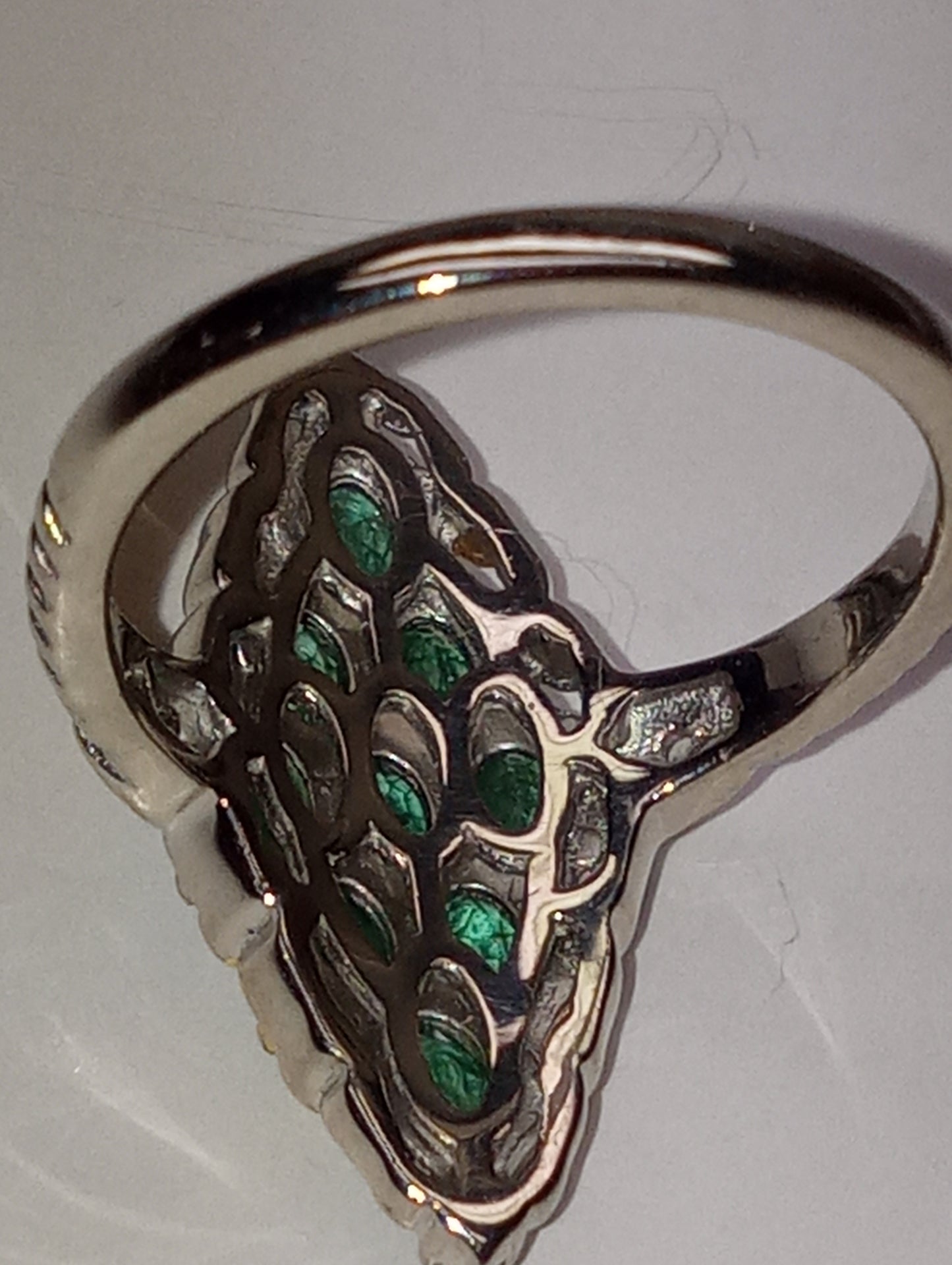 ring emerald sterling silver