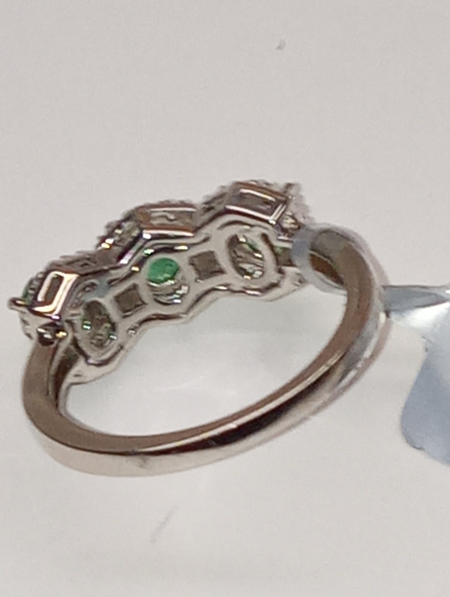 ring emerald sterling silver
