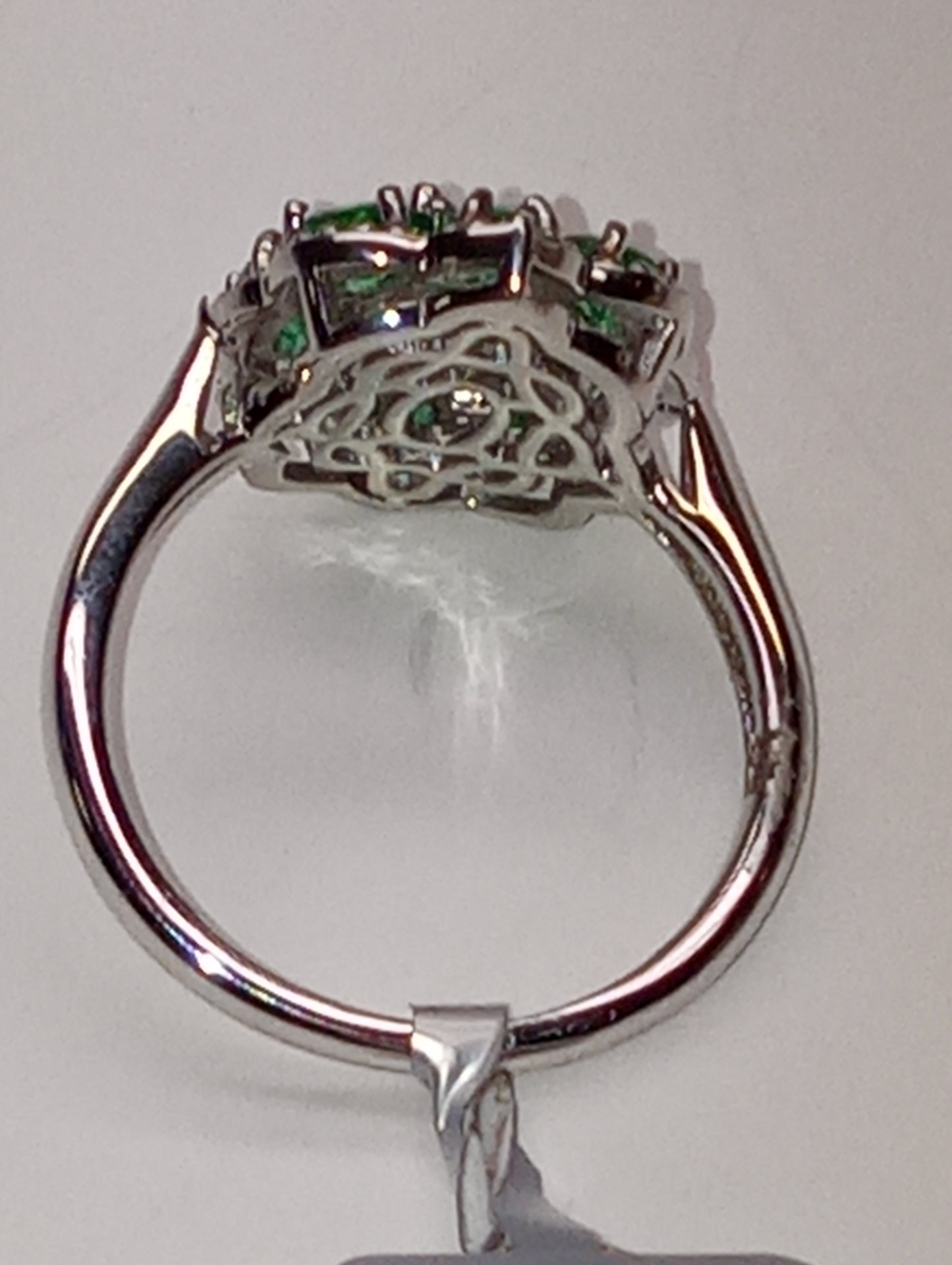ring emerald sterling silver