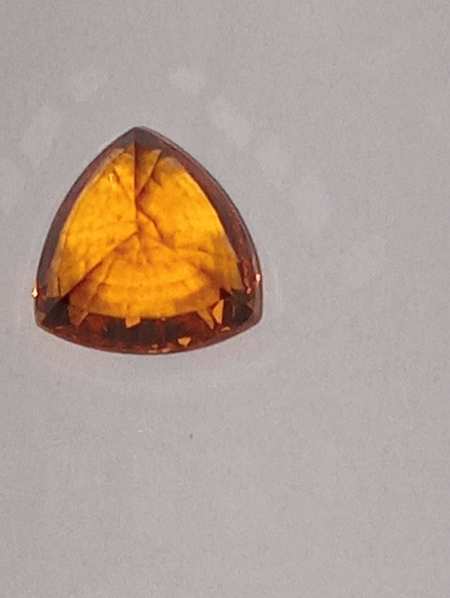garnet gemstone Neon mandarin spessartite trillion 6.3mmx6mm
