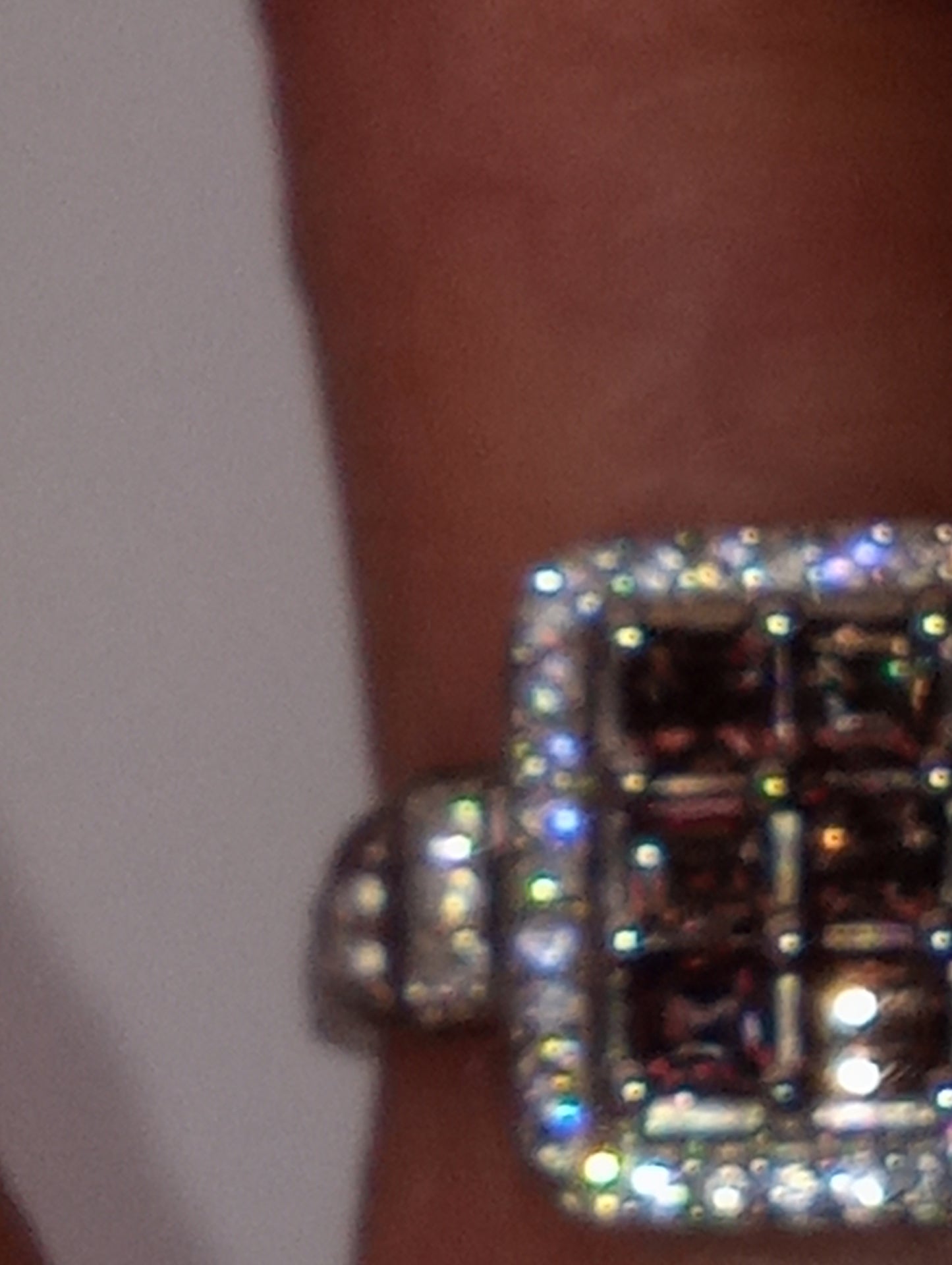 ring garnet color shift platinum over sterling silver