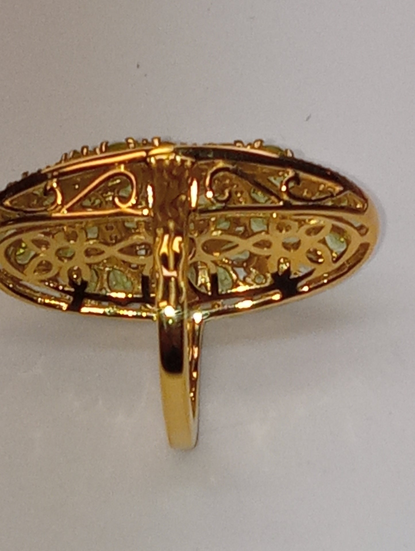 ring peridot vermeil yellow gold over sterling silver