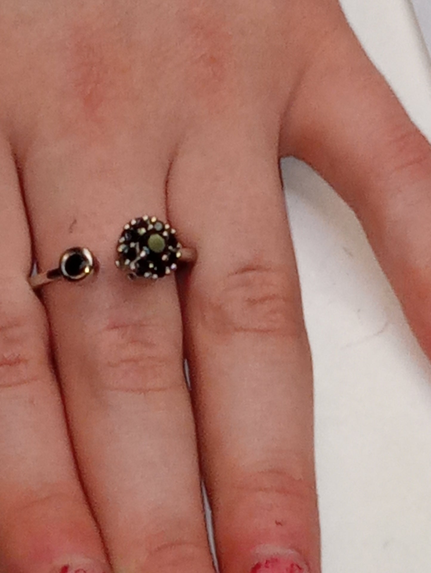 ring tourmaline black anxiety spinner platinum over sterling silver