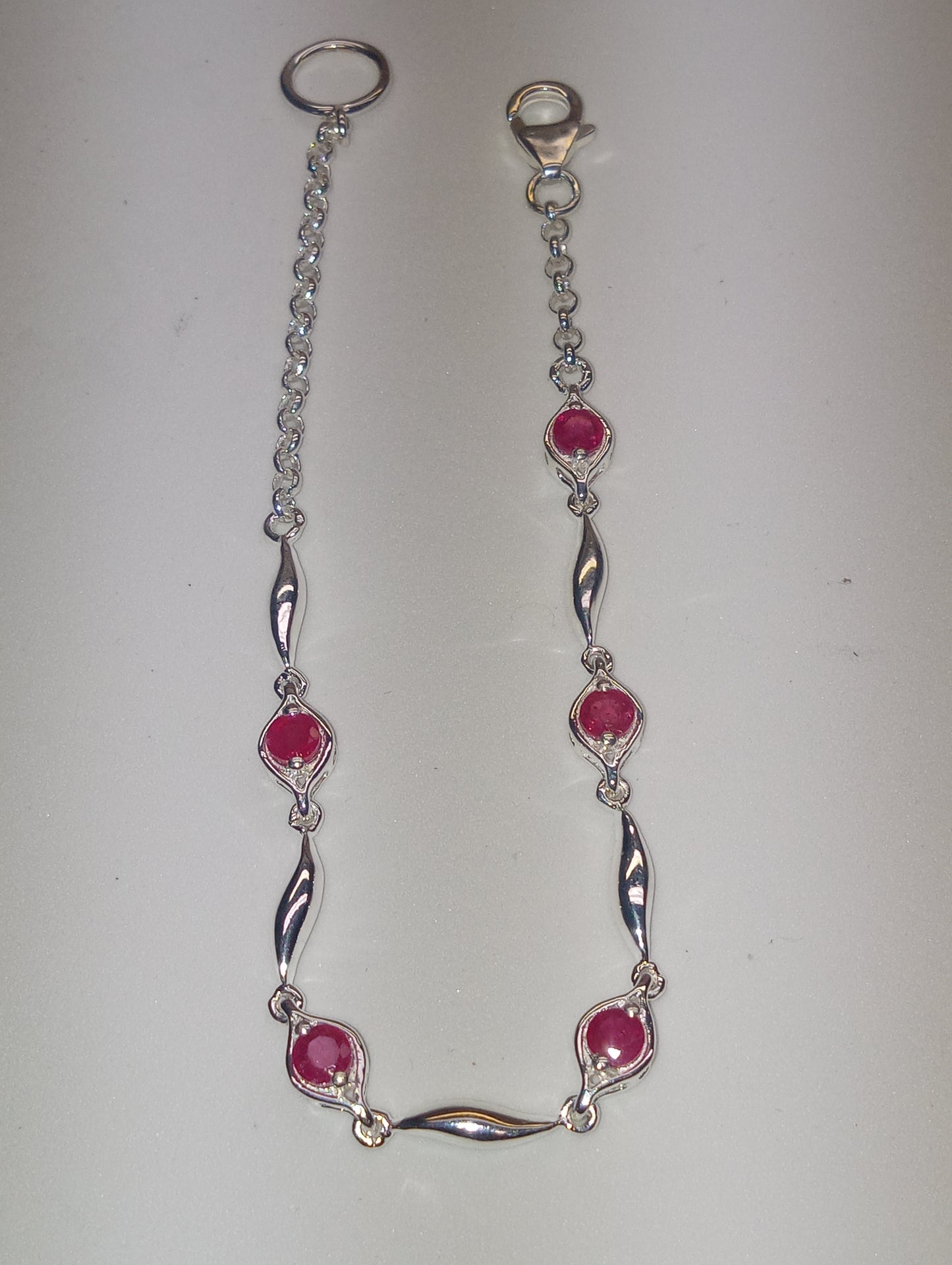 bracelet Niassa ruby in sterling silver