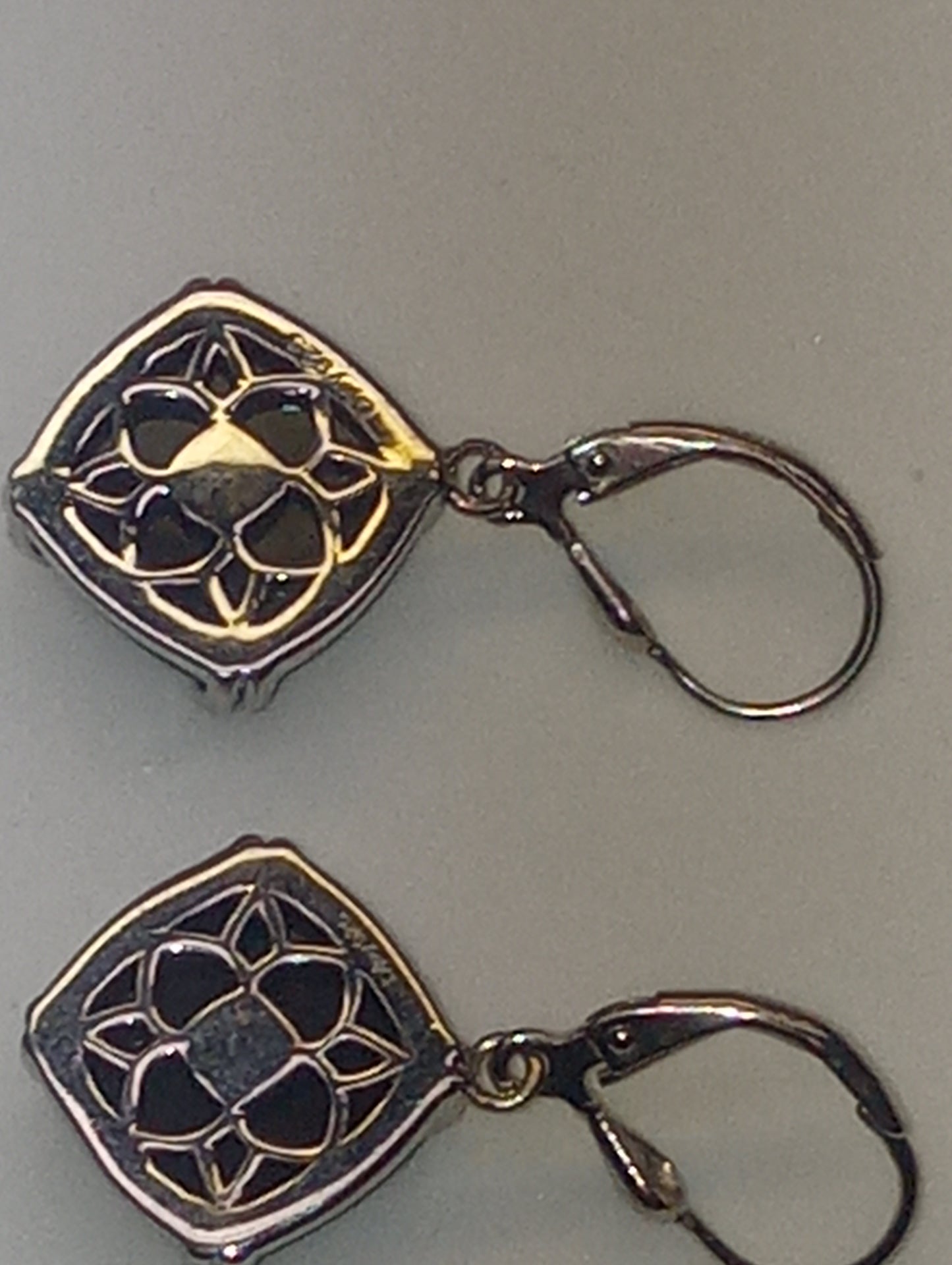 earrings moonstone golden sheen dangle in platinum over sterling siiver