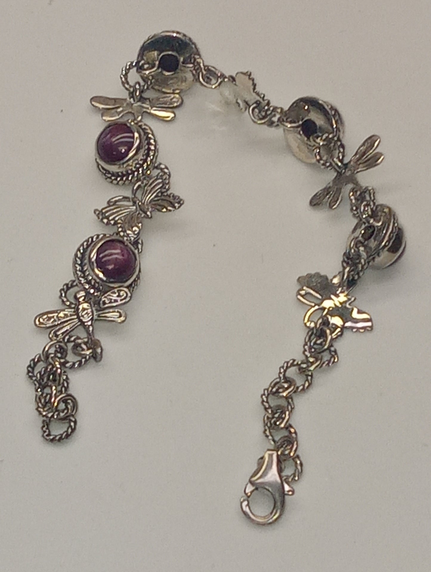 bracelet Bali Legacy Indian star ruby dragonfly sterling silver