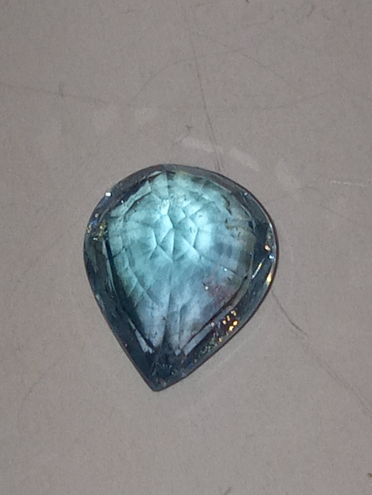 tourmaline blue copper bearing gemstone pear shape