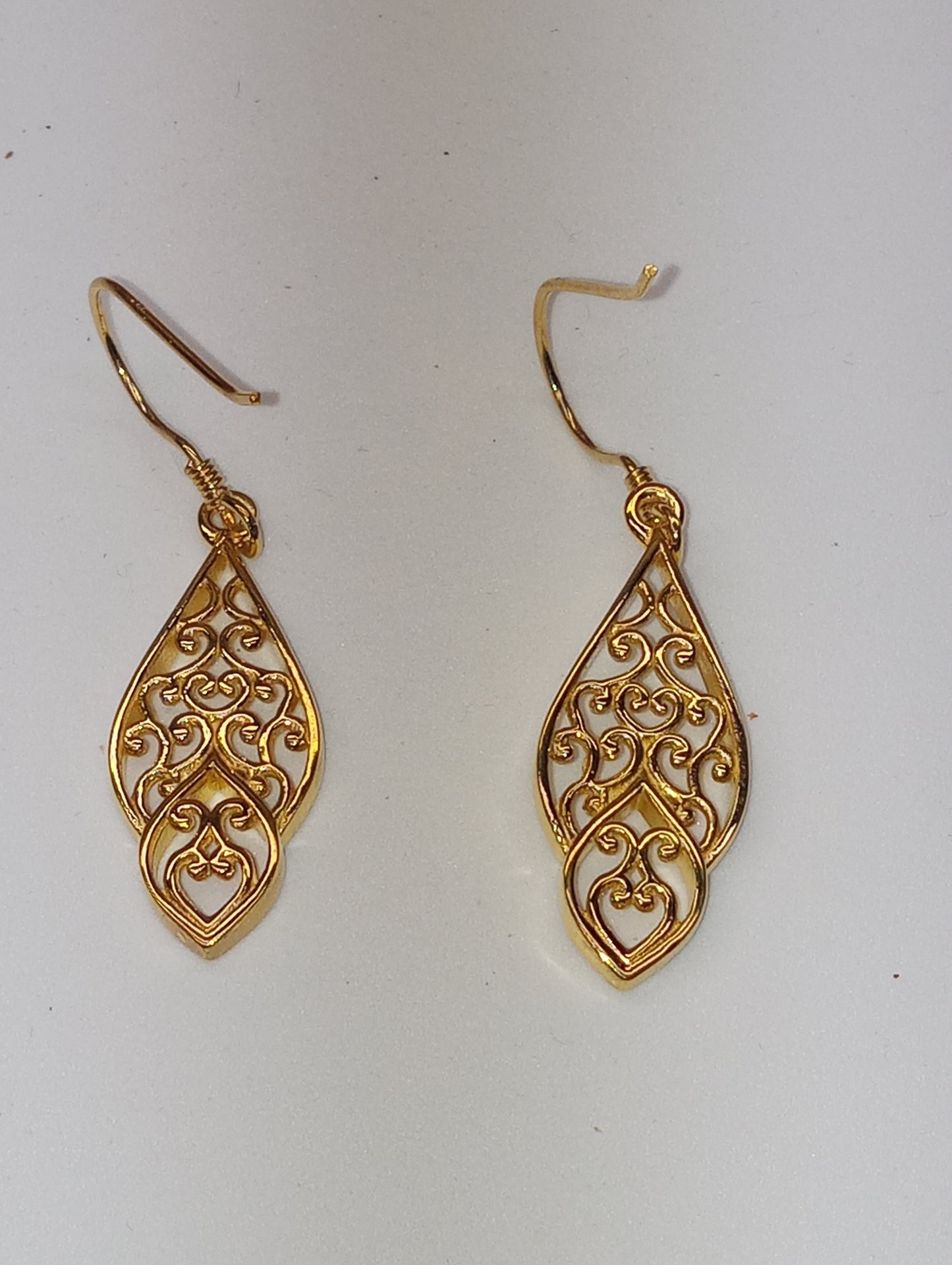 earrings openwork 14k yellow gold over sterling silver
