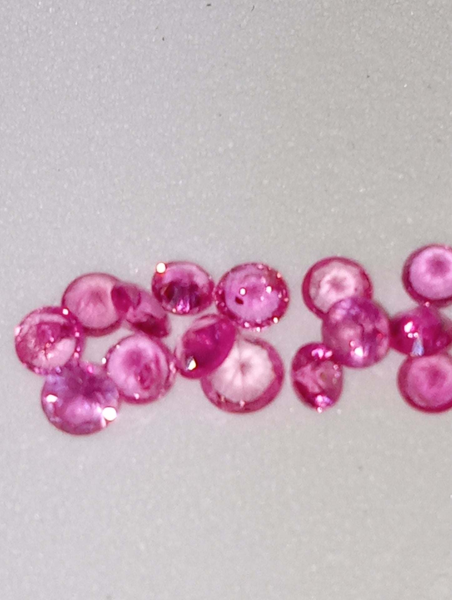 sapphire pink gemstone 2mm rounds 15 stones