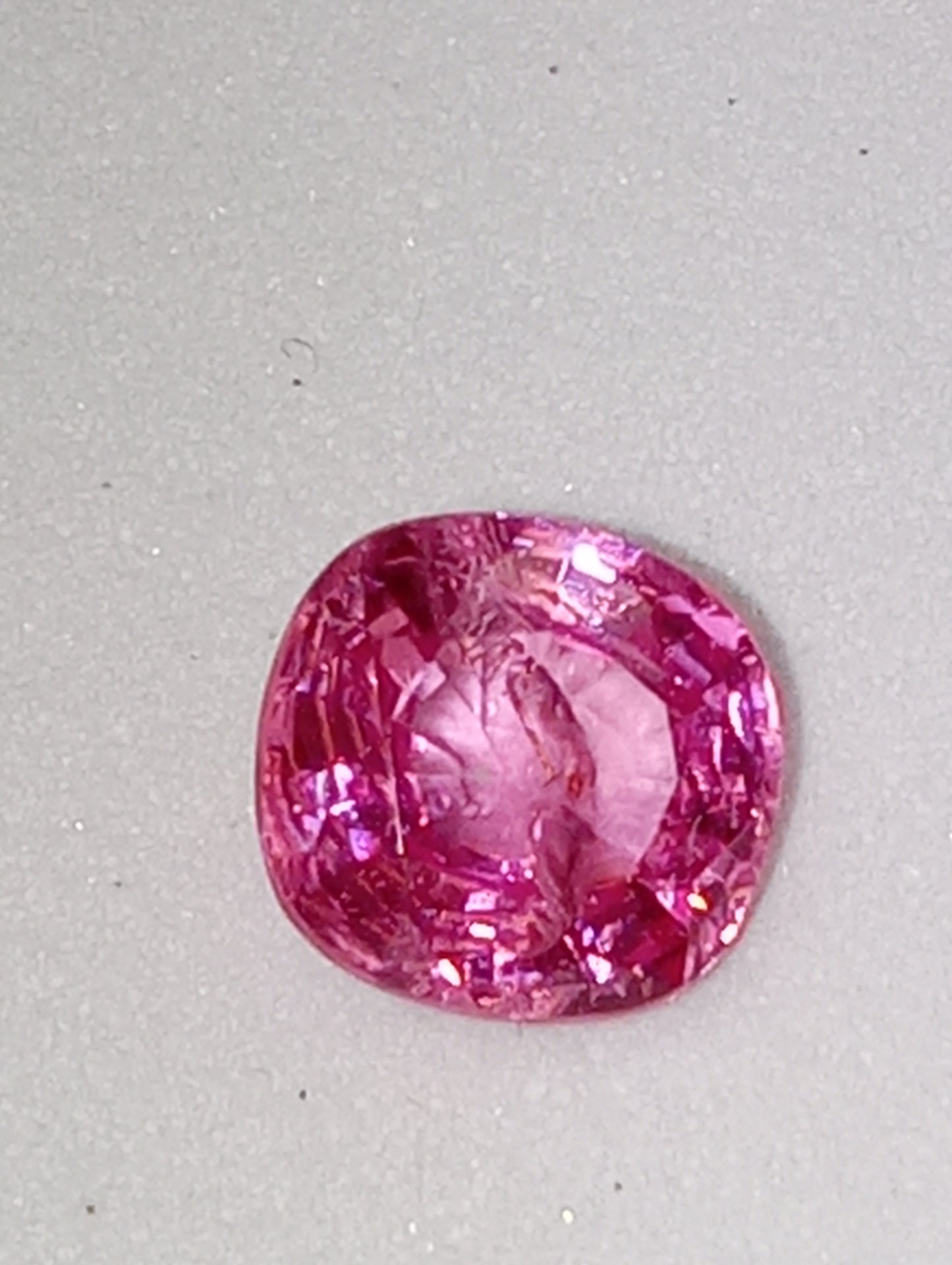 sapphire pink gemstone cushion cut