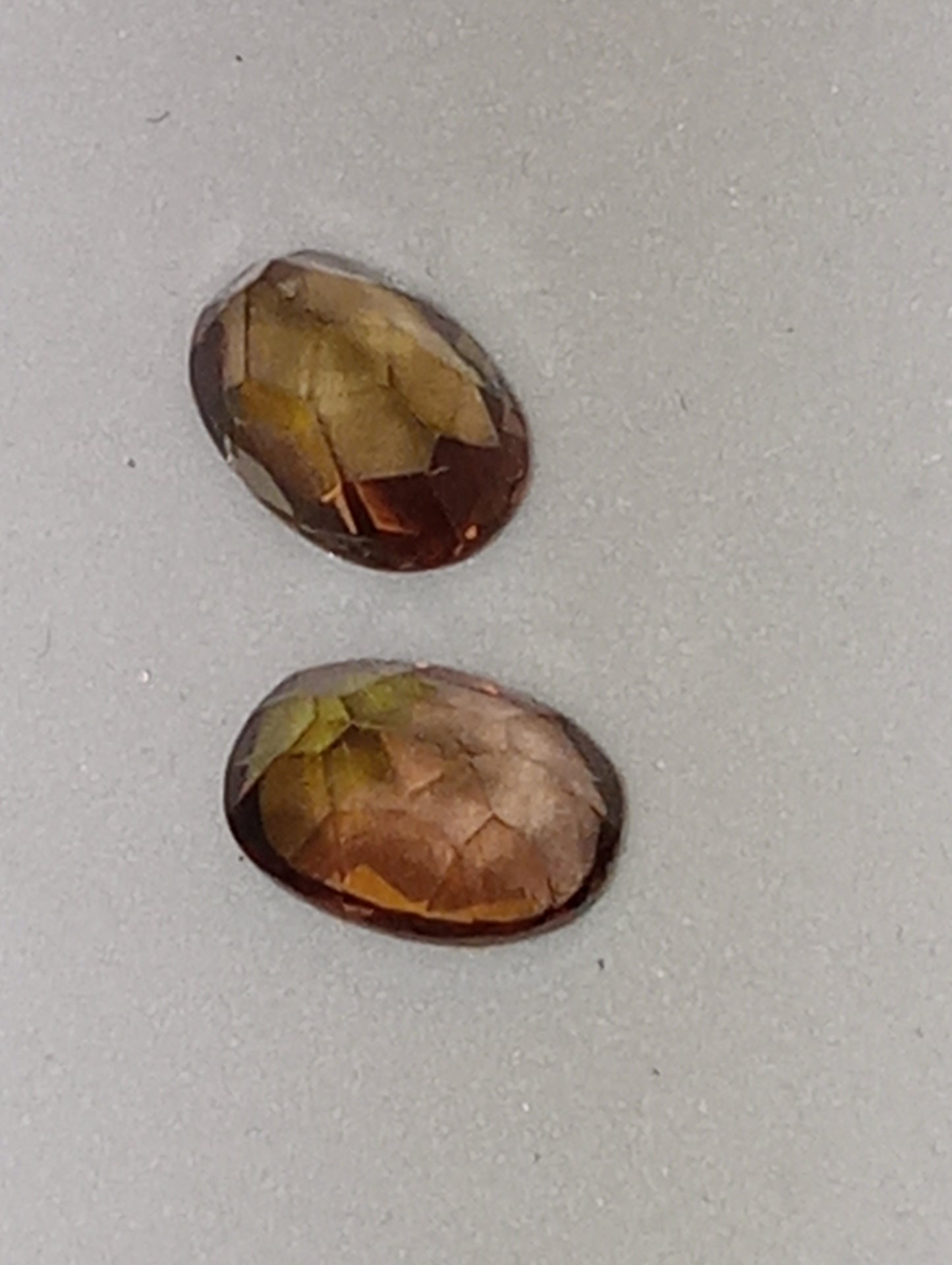 andalusite gemstones 7x5mm oval cut 2stones