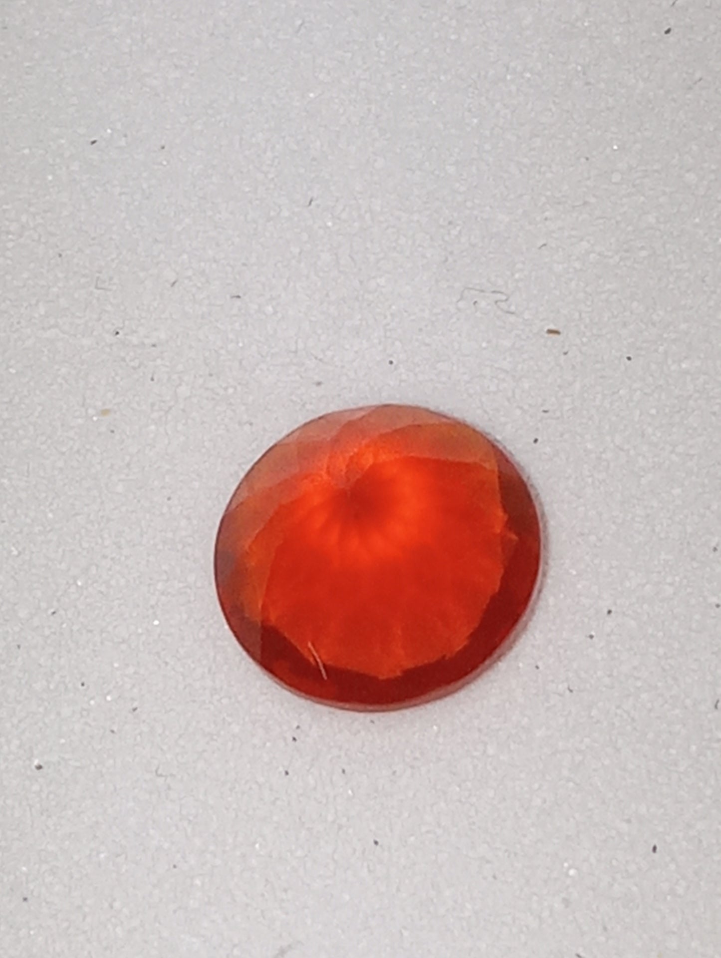 opal gemstone Mexican fire orange neon 6mm round