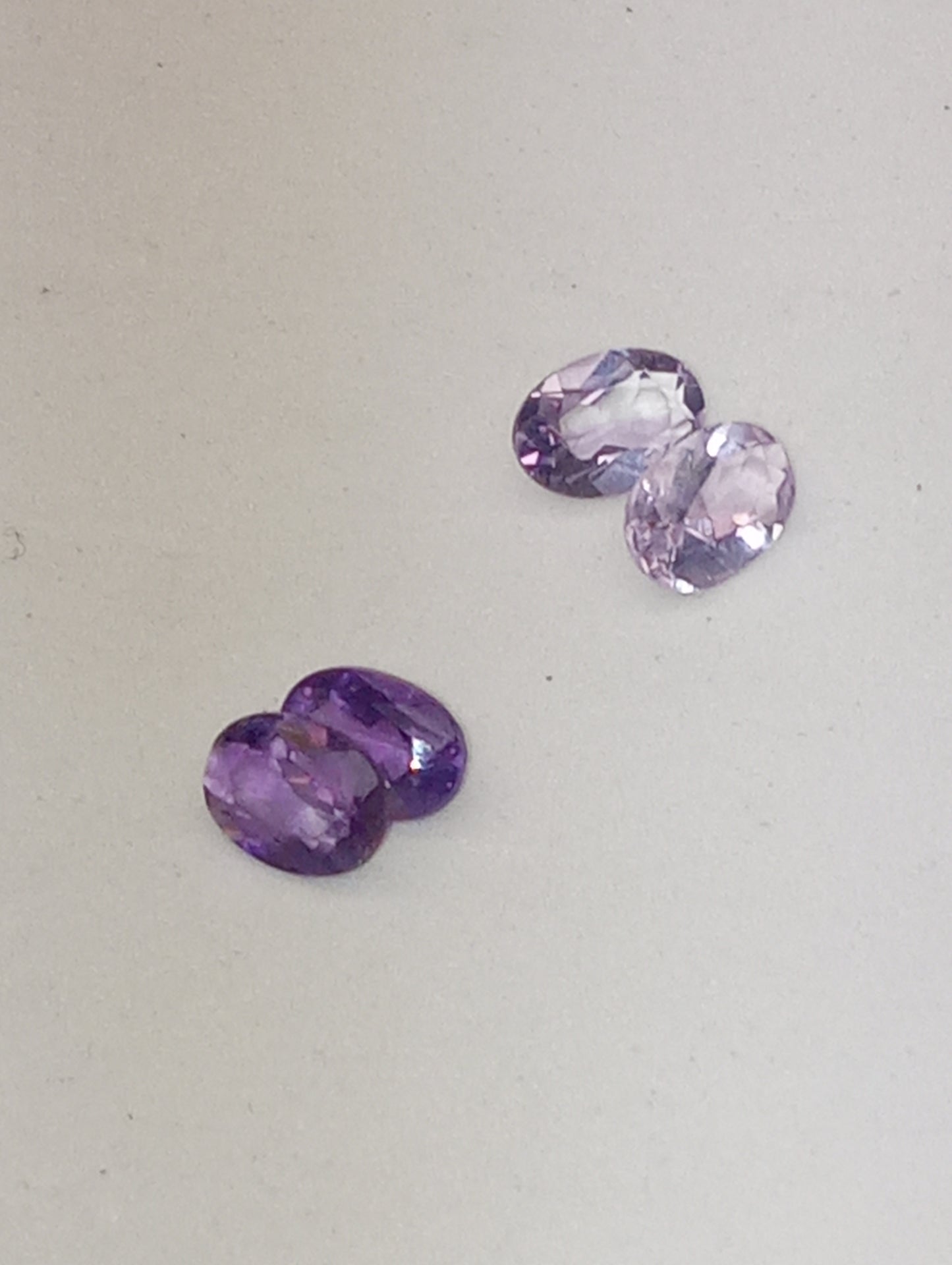 amethyst gemstones 7mmx5mm ovals 4 stones
