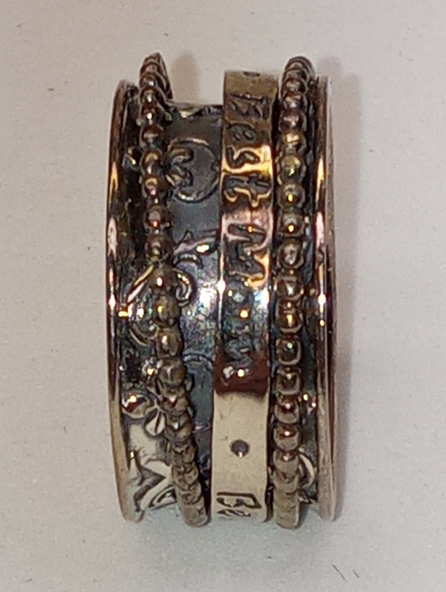 ring sterling silver spinner anxiety "BEST MOM"