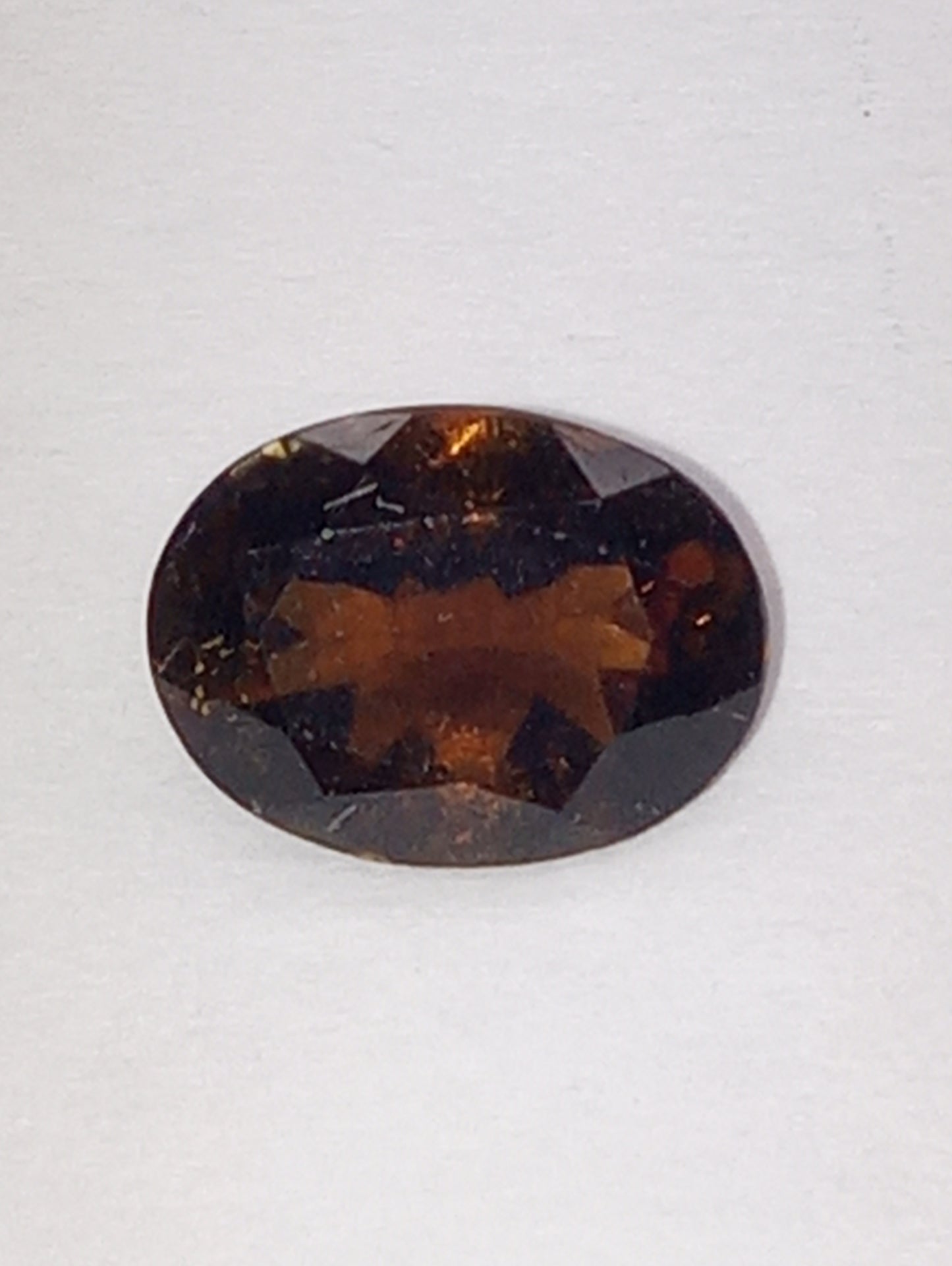 tourmaline gemstone brown 8mmx6mm oval cut, 1.05ct