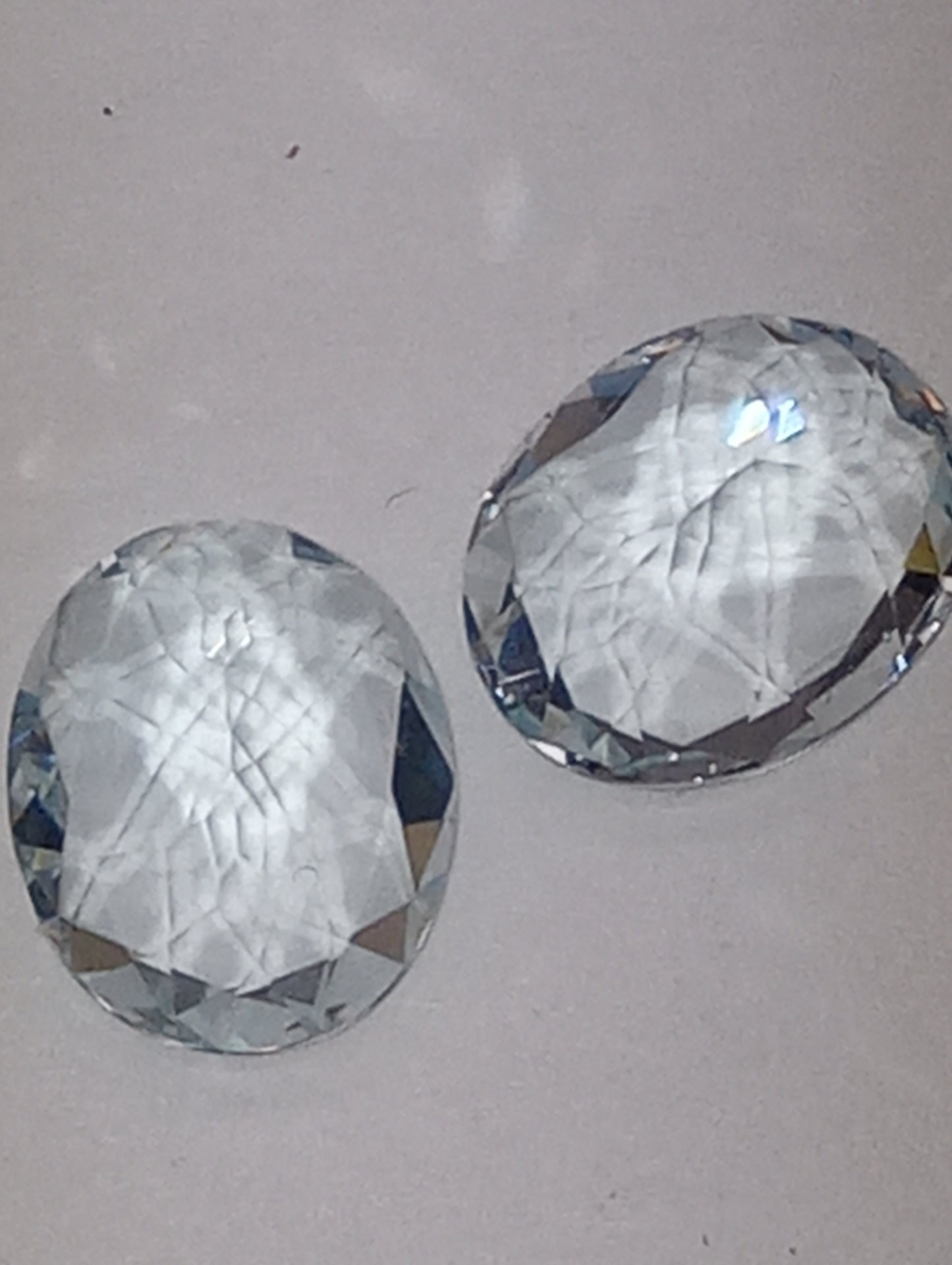 aquamarine gemstones light blue, 10mmx8mm oval cuts,4.00ctw