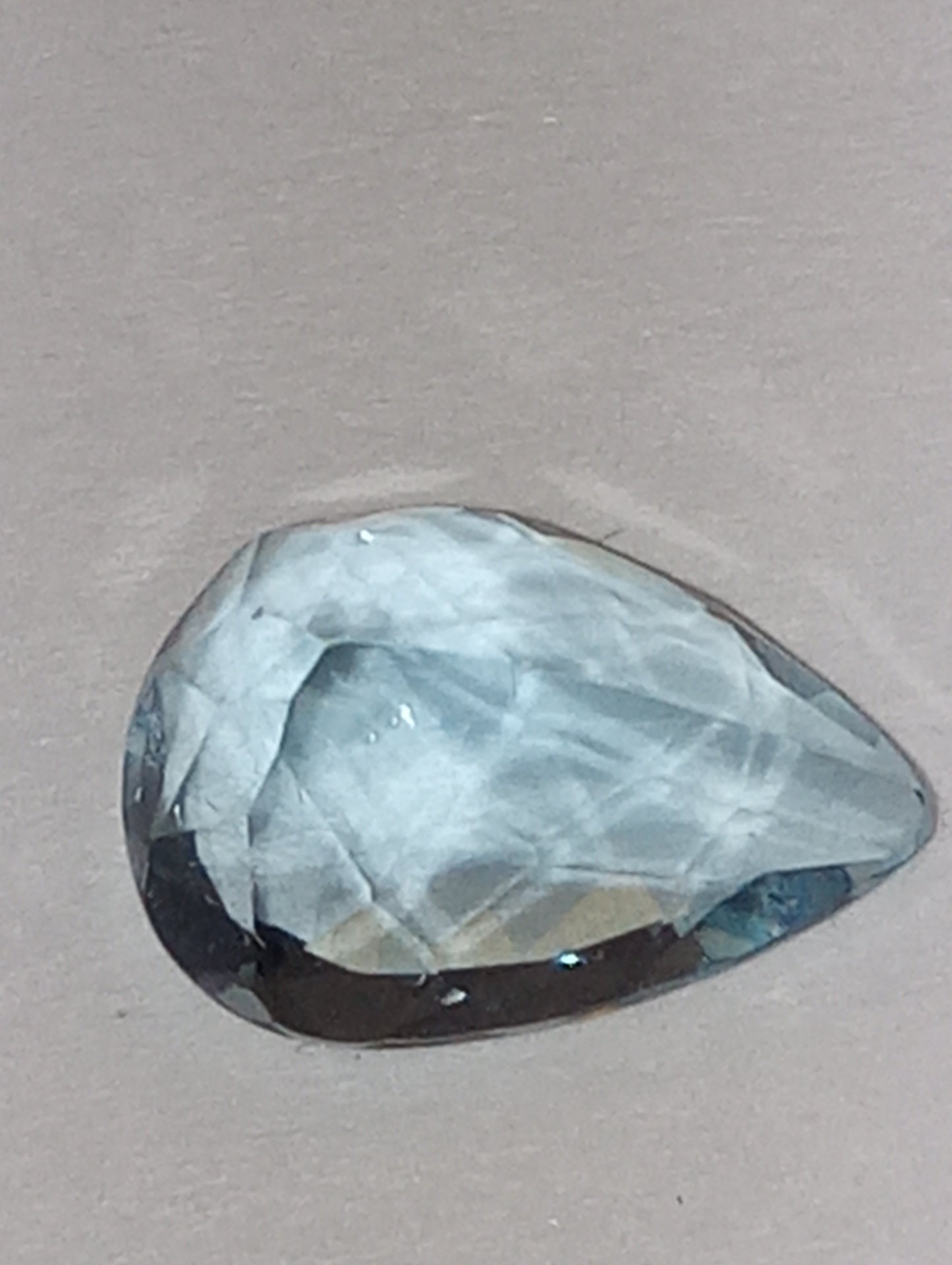 aquamarine gemstone med blue, pear cut, 1.48ct