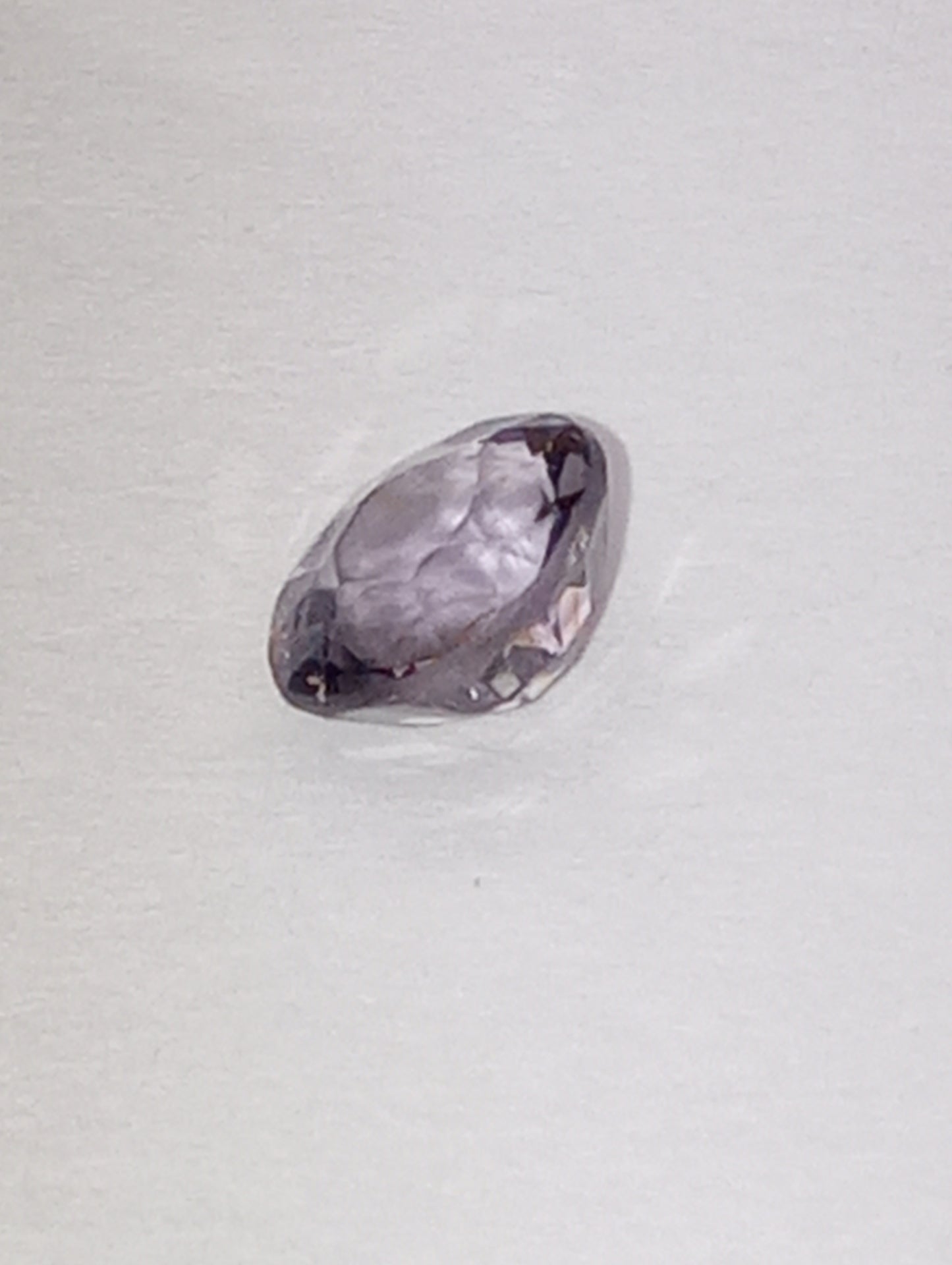 spinel gemstone Burmese, lavender 6mmx5.5mm oval cut, .76ct
