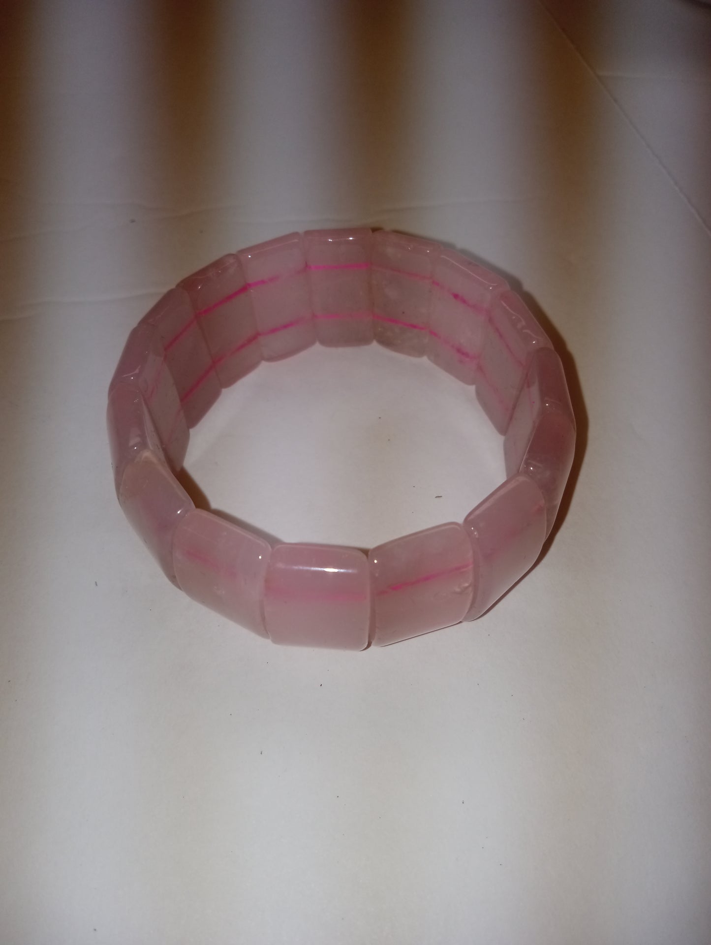 bracelet quartz rose Galilea section stretch 378ctw