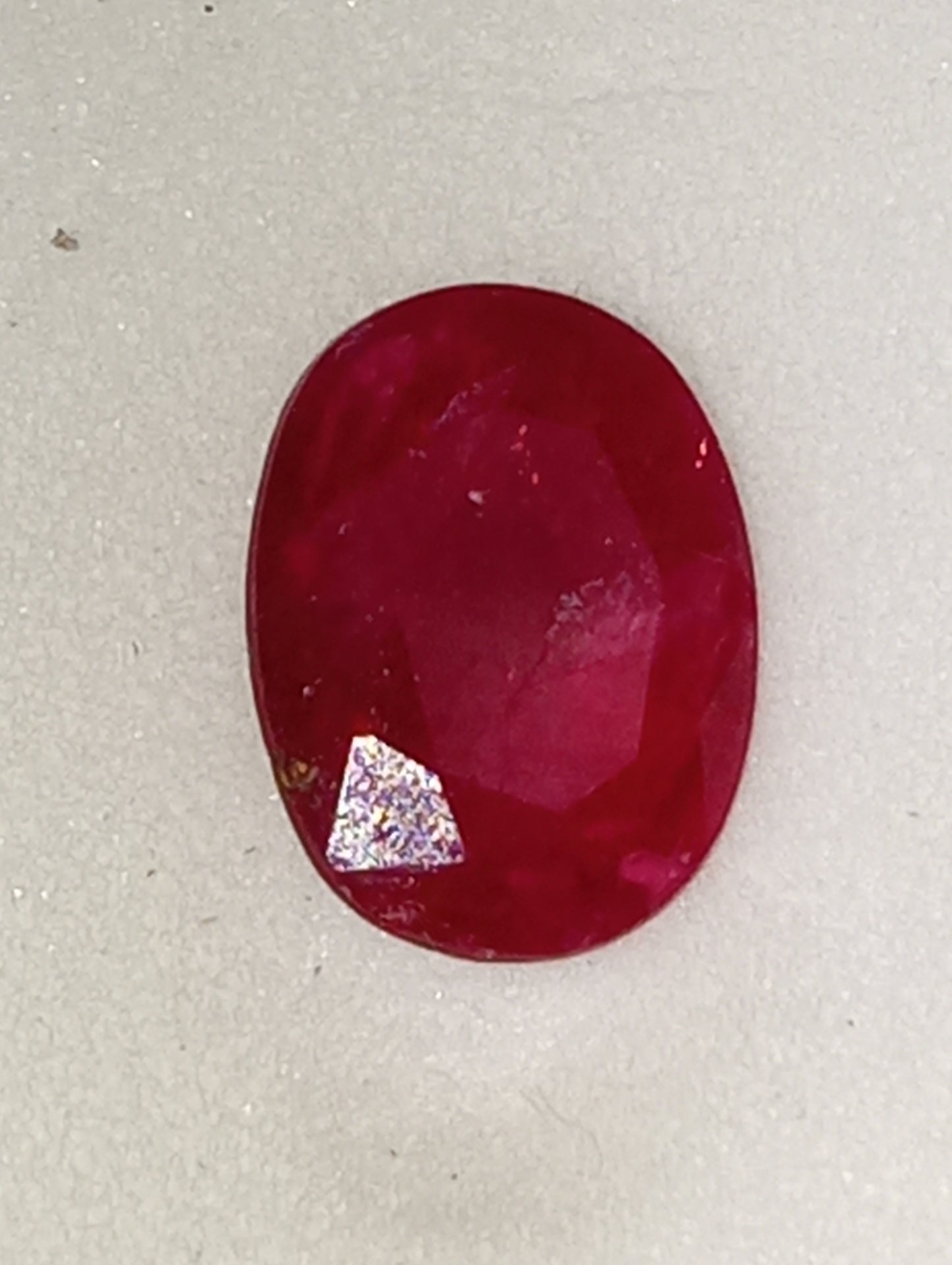 ruby gemstone Burma,6mmx4mm oval cut, .52ct