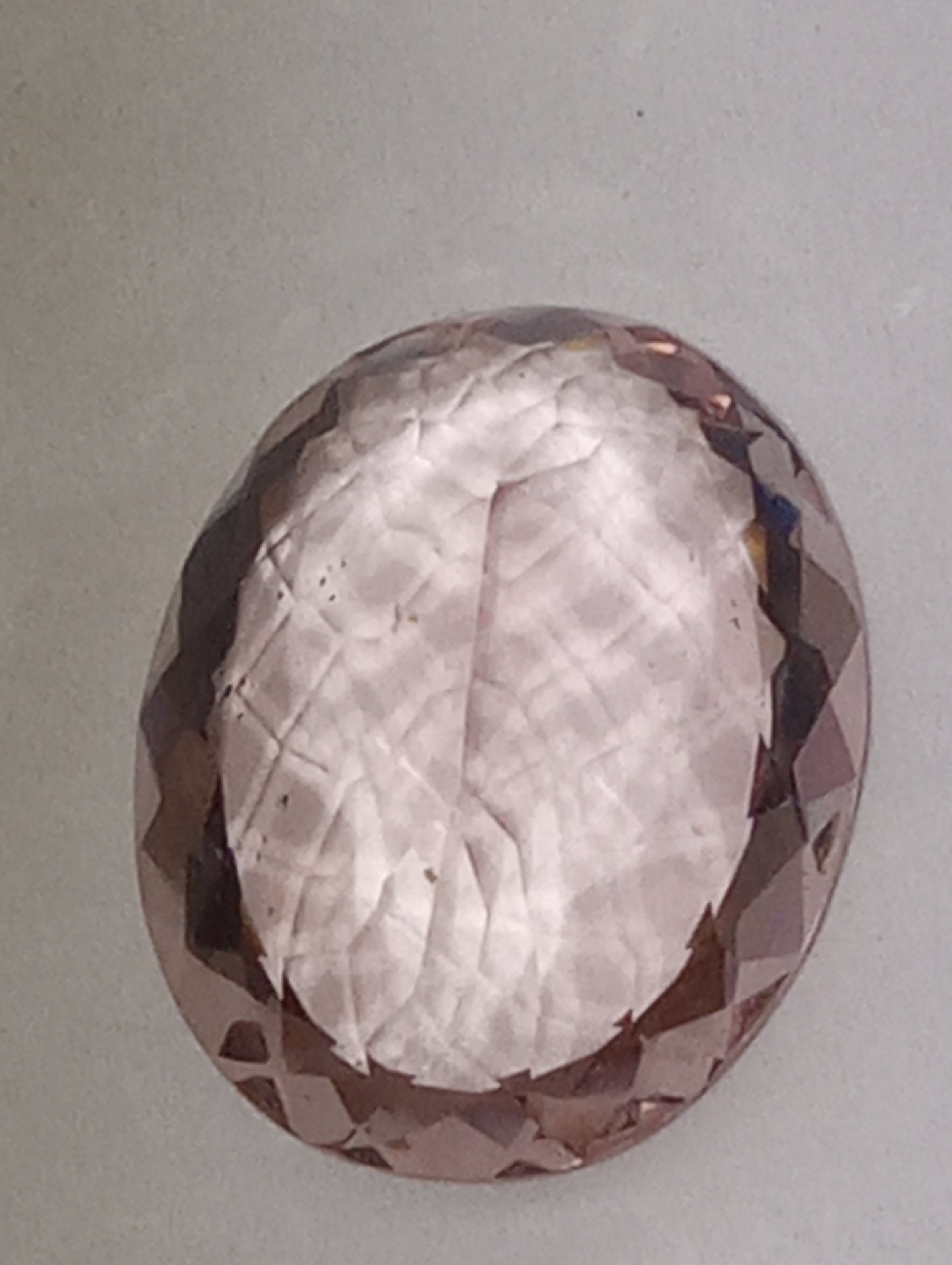morganite gemstone pink, 19mmx15mm oval cut, 14.23ct