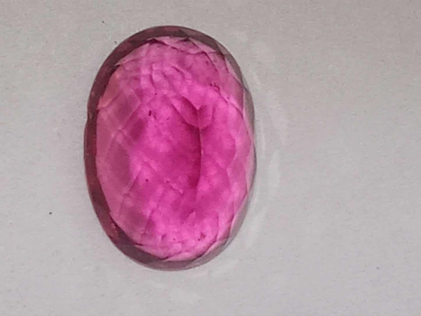 tourmaline gemstone neon hot pink, 11mmx8mm oval cut, 3.22ct