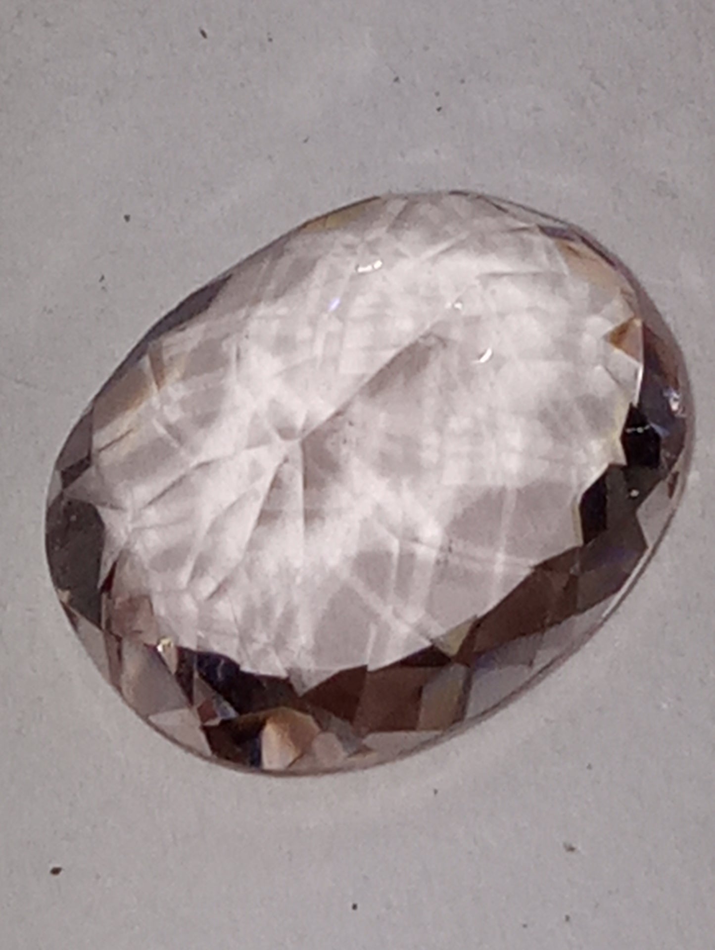 morganite gemstone 10mmx8mm oval cut, 2.37ct