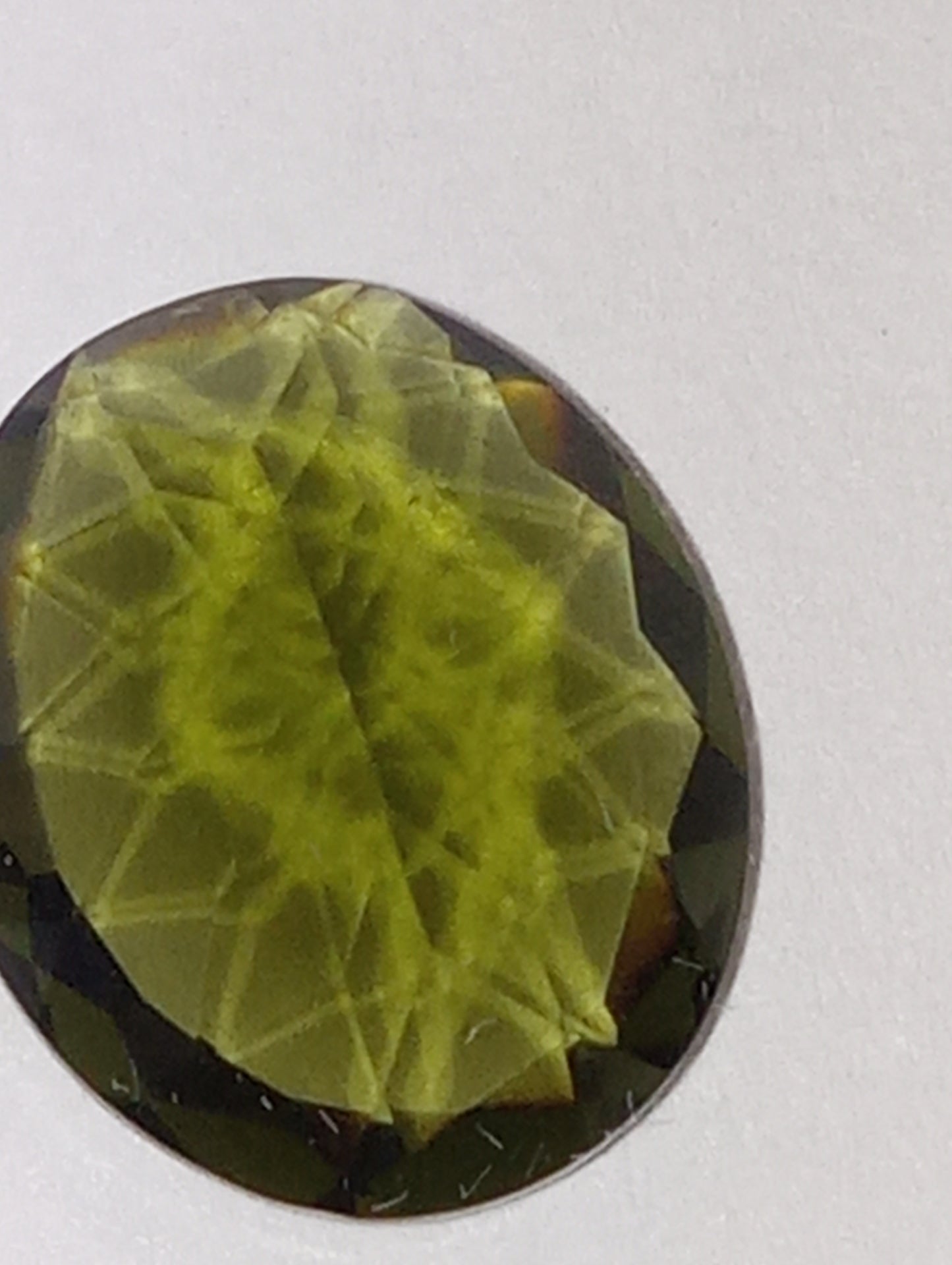 moldavite gemstone, 11mmx9mm oval cut, 2.83ct