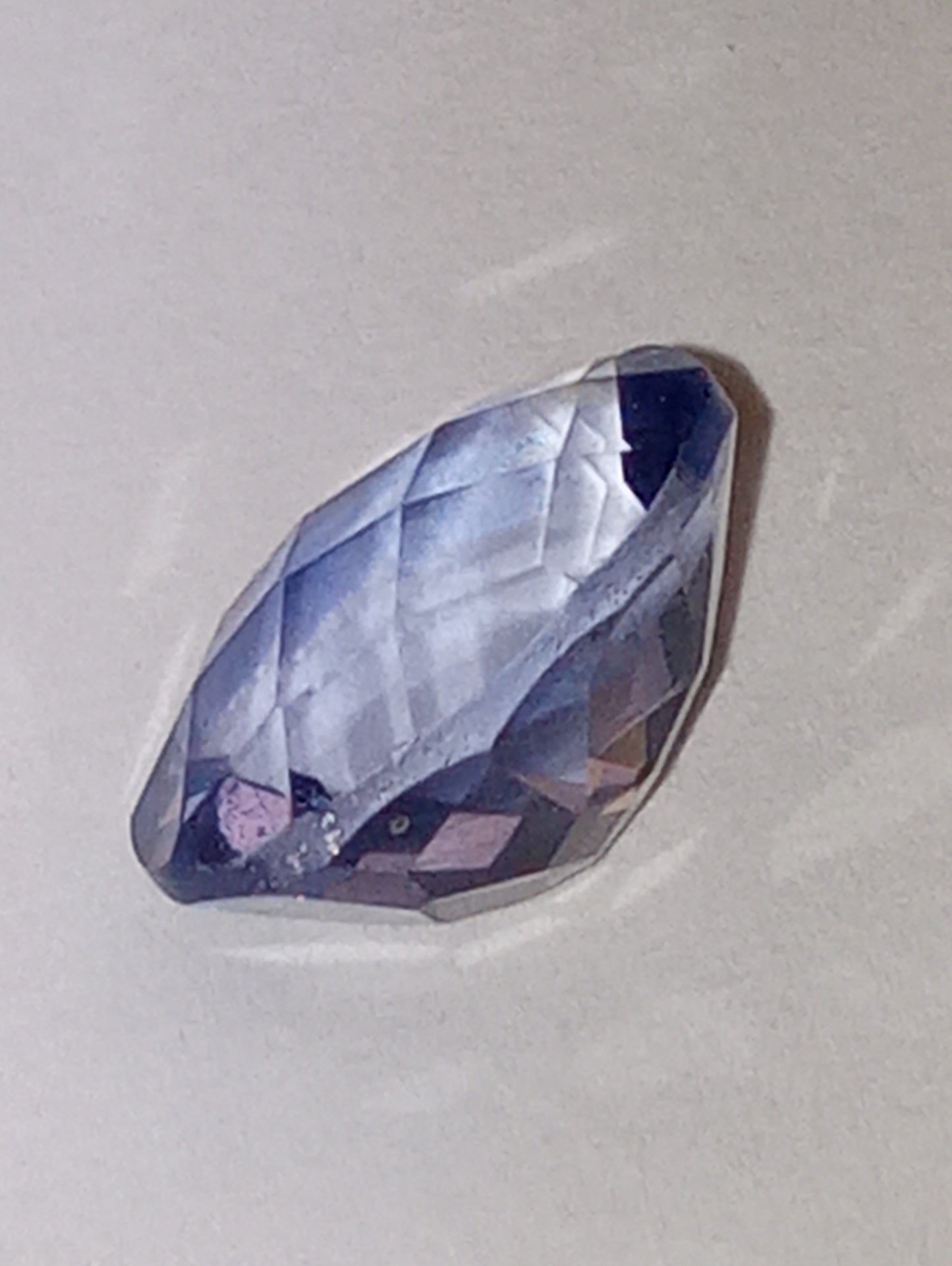 fluorite gemstone, color-shift blue-purple, 10mmx8mm oval cut, 3.25ct