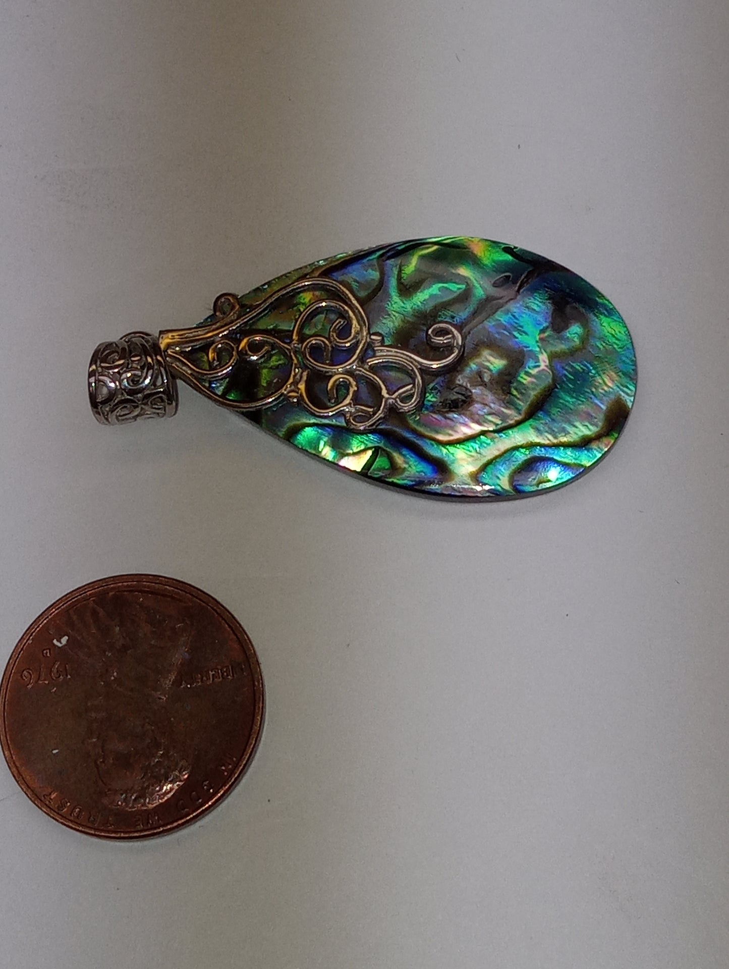 pendant abalone shell in sterling silver