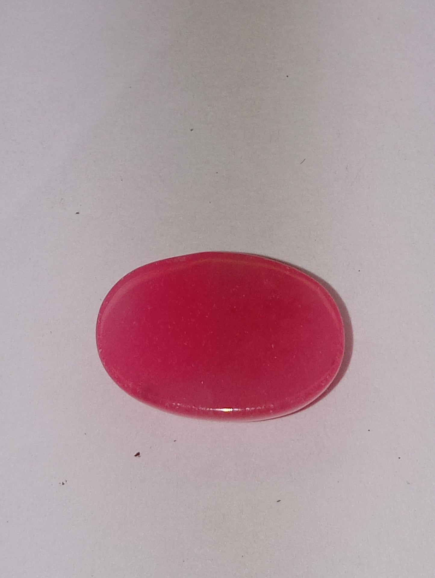jade gemstone pink 14mmx10mm oval, 5.90ct