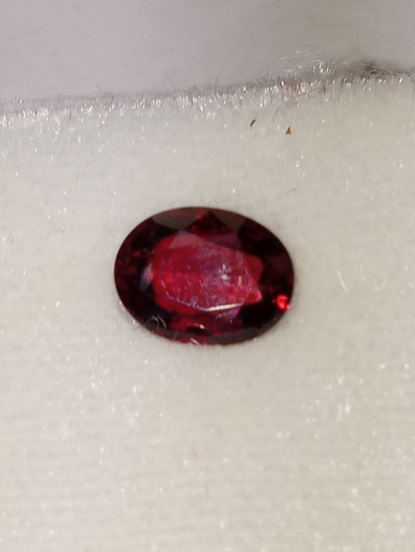 ruby gemstone African, 1.17ct oval cut