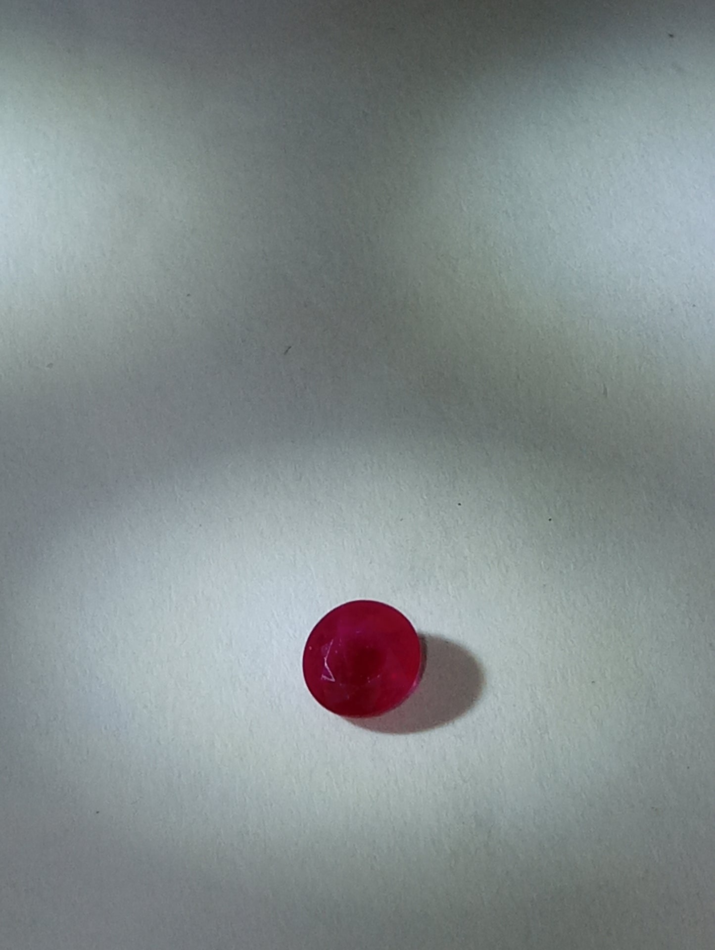 ruby gemstone Burma, 4.25mm round cut, .37ct