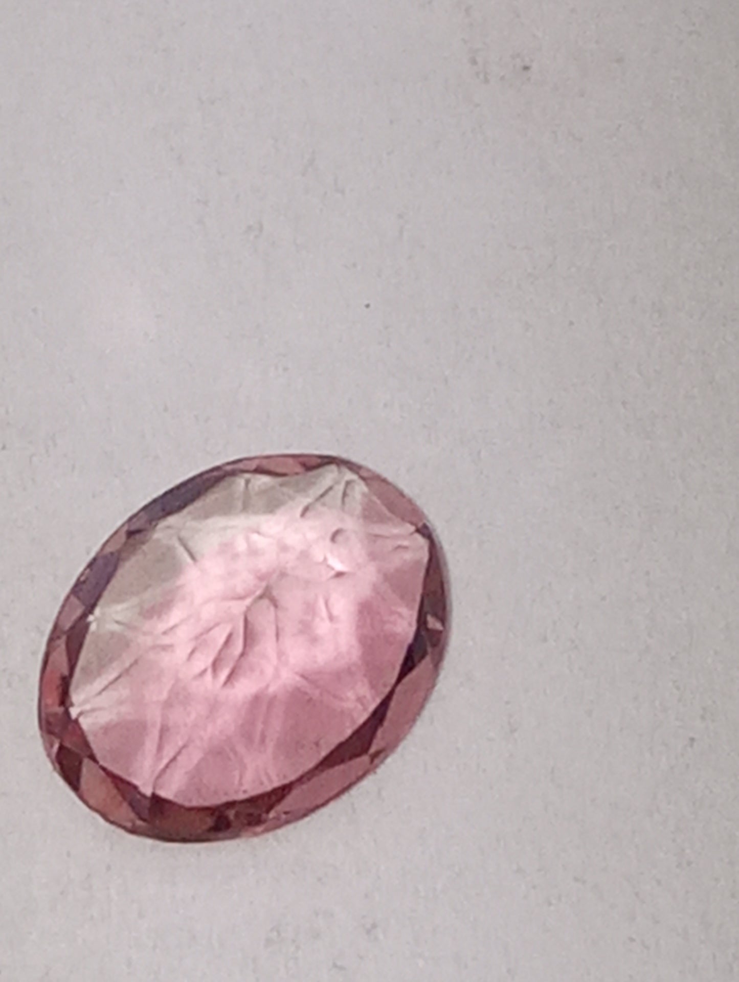 tourmaline gemstone pink, 8mmx6mm oval cut, .98ct