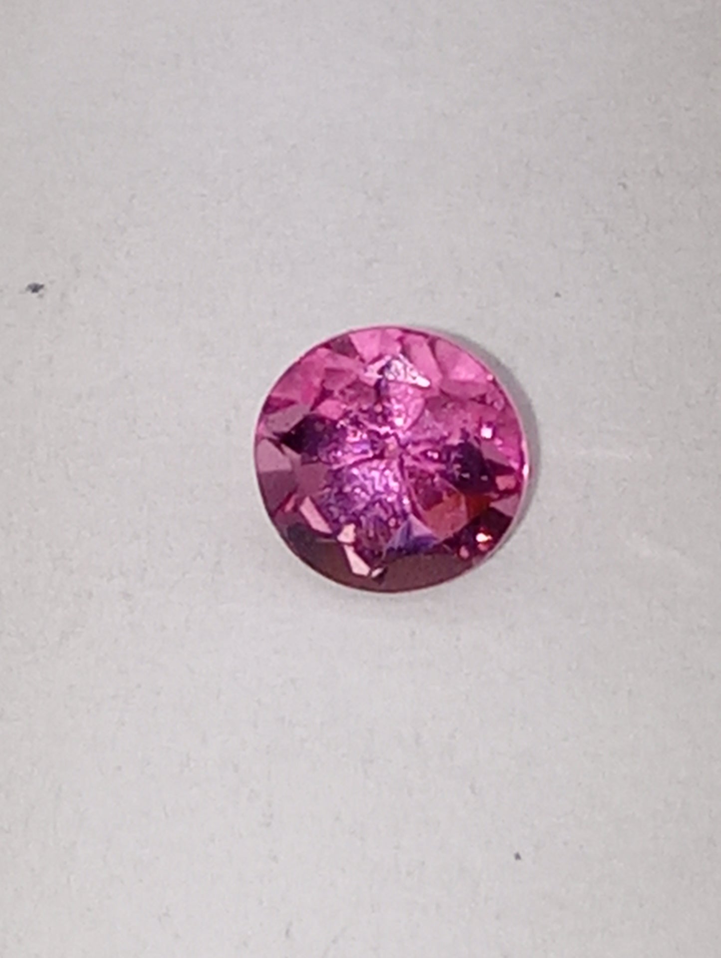 tourmaline gemstone pink, 5mm round cut, .45ct