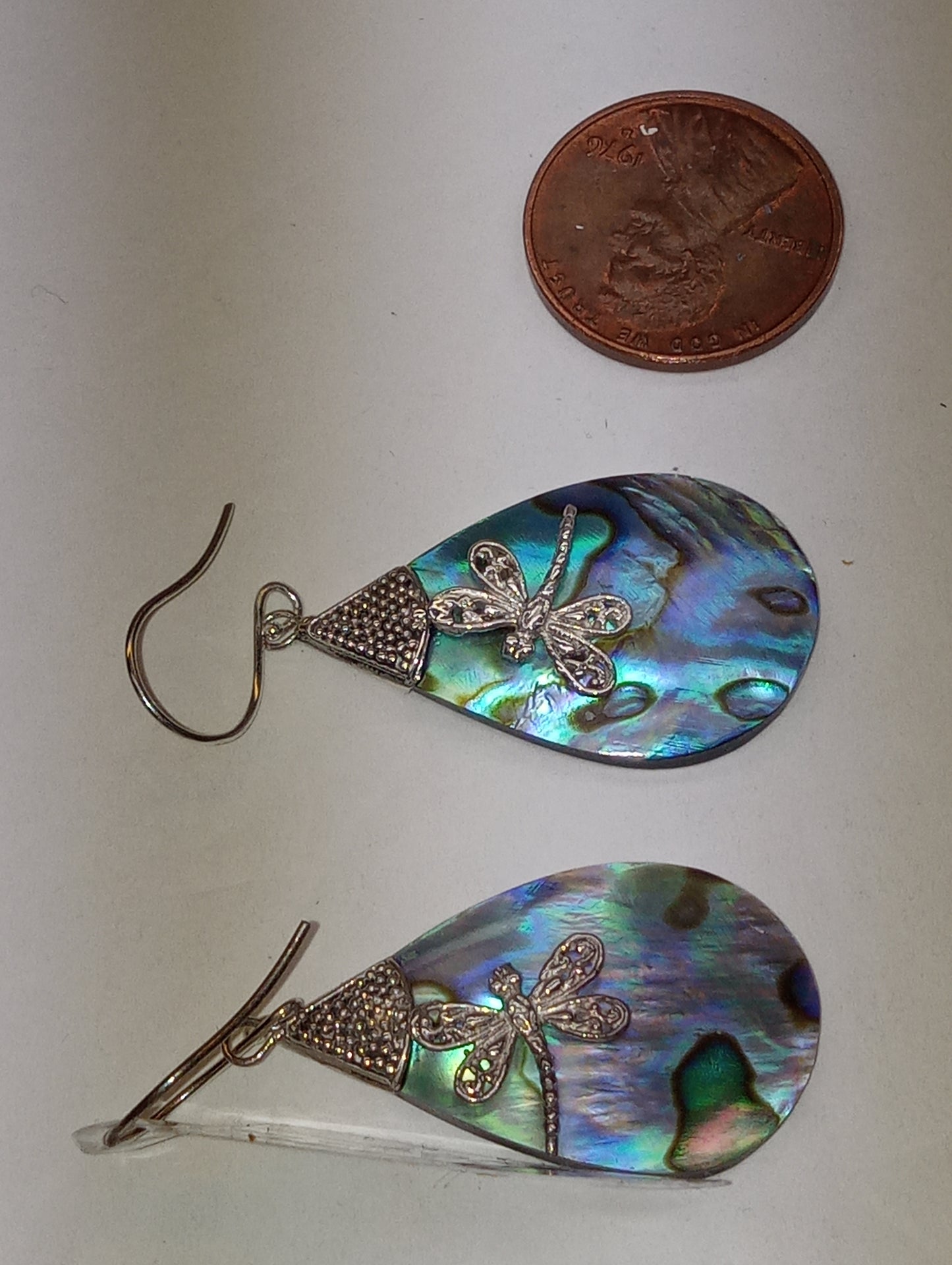 Earrings Abalone shell, in sterling silver