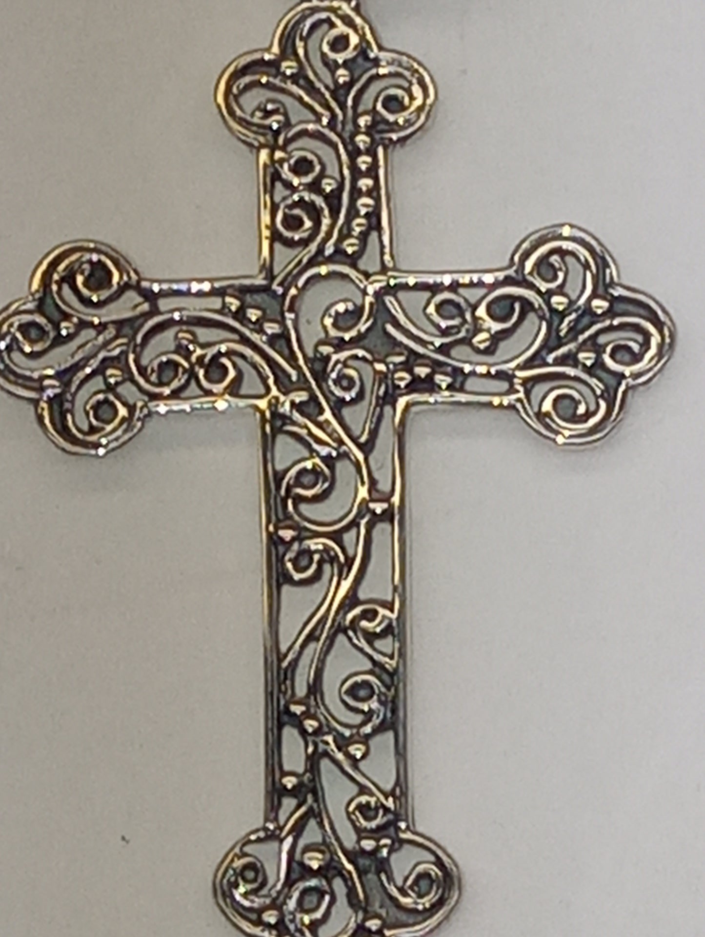 pendant Artisan Crafted openwork cross in sterling silver, 4.7g