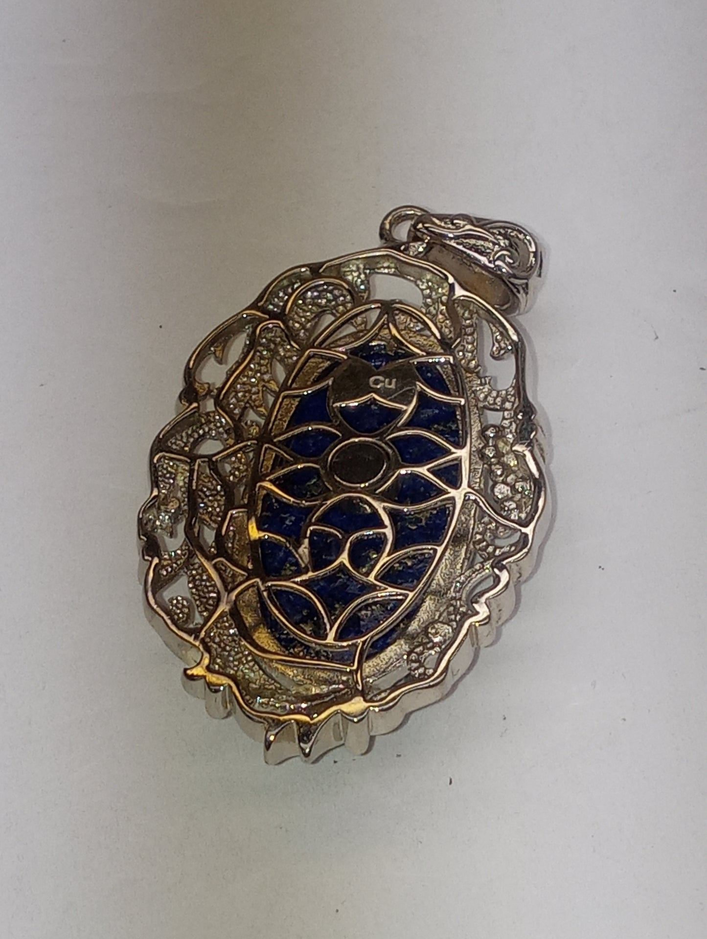 pendant Lapis Lazuli, in platinum over copper, with magnet, 23.15ctw