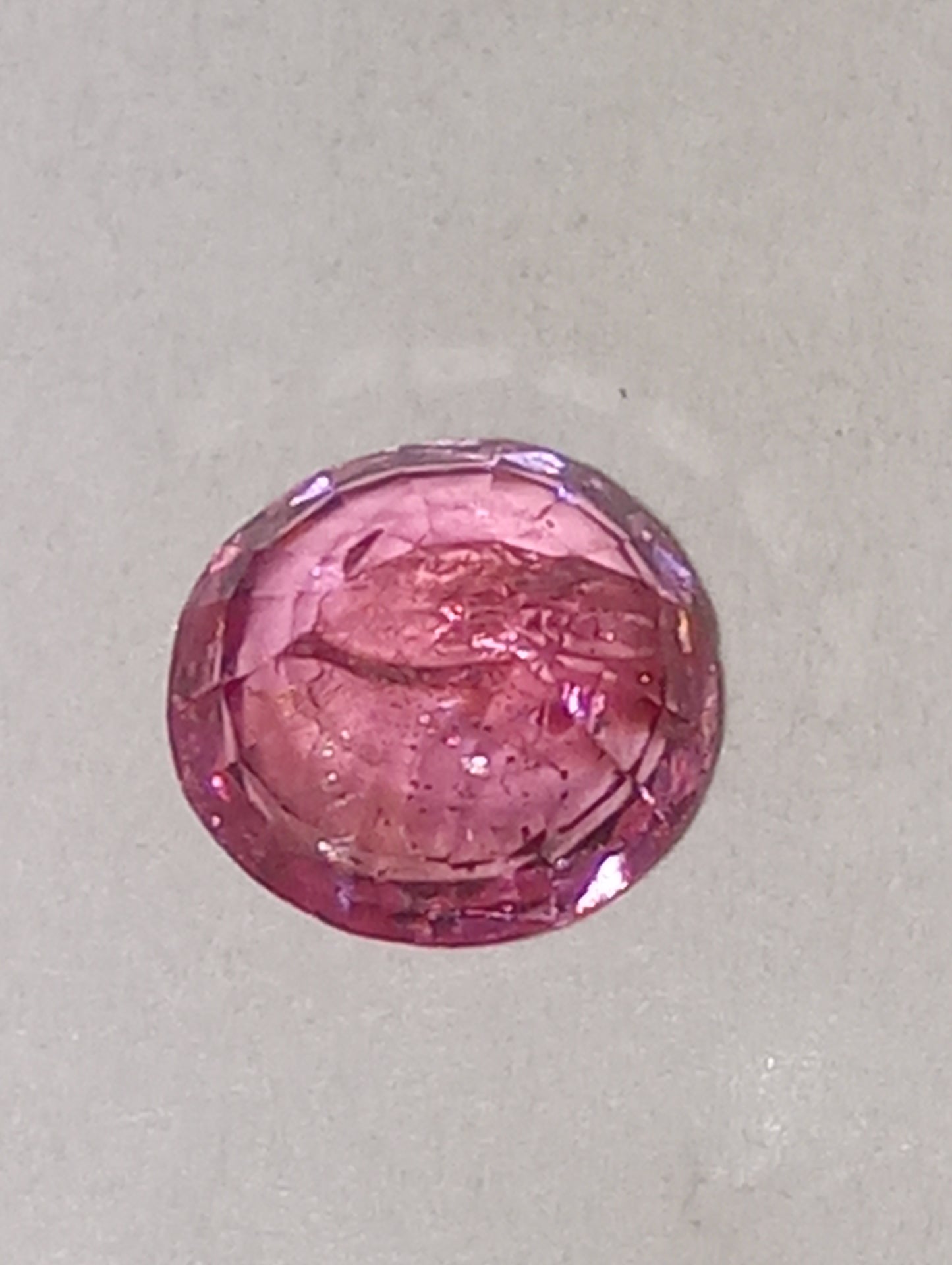 spinel gemstone Burma, pink, 6.5mmx6mm oval cut, 1.20ct