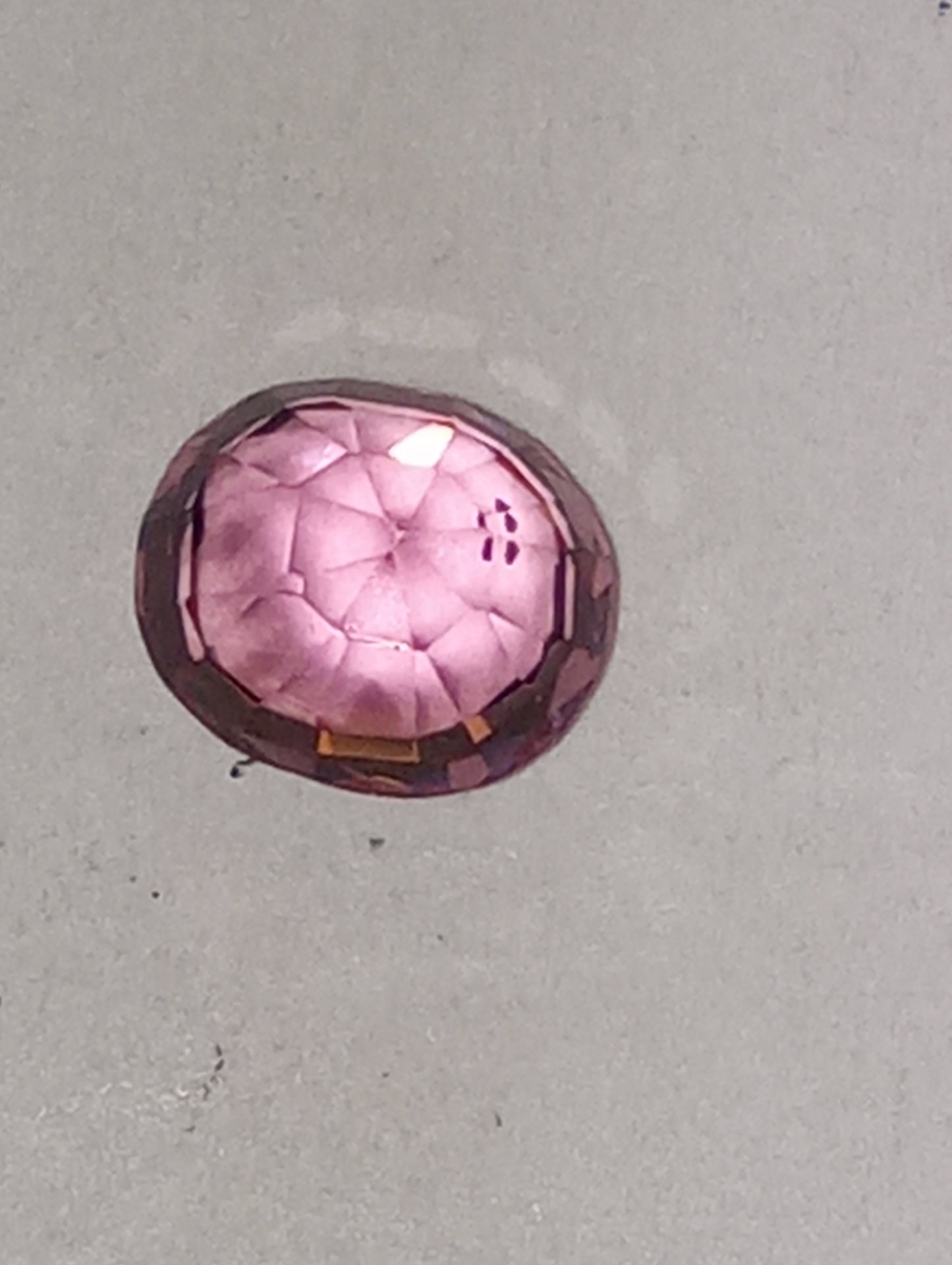 spinel gemstone Burma, pink 6mmx5mm oval cut, .75ct