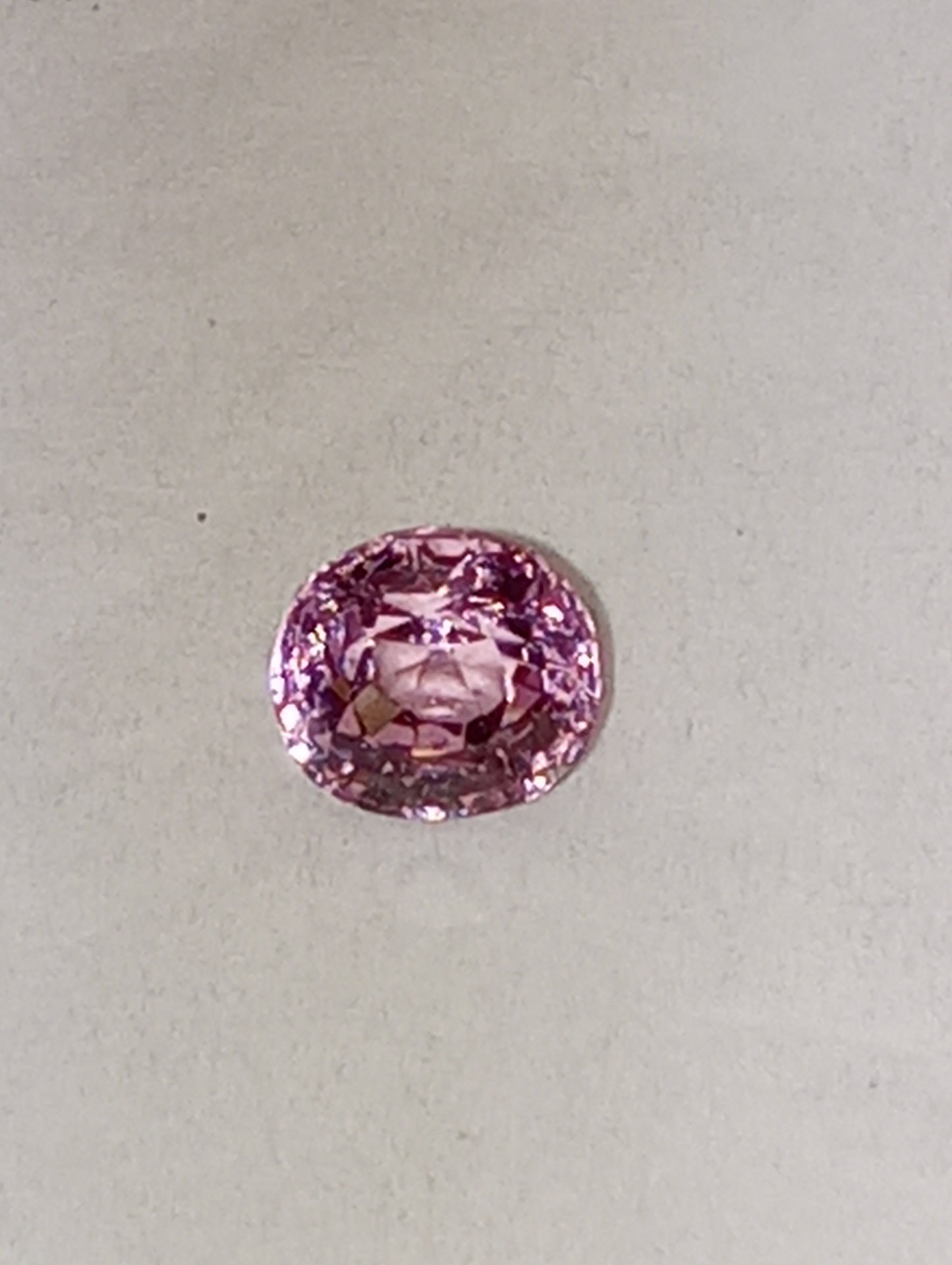 spinel gemstone Burma, pink, 5.5mmx5mm oval cut, .83ct
